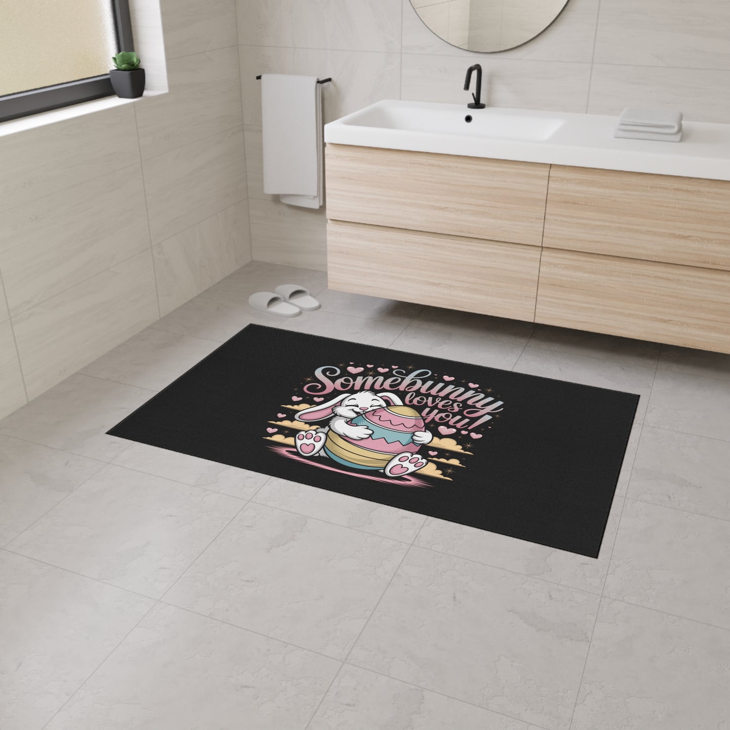 Floor Mat Somebunny Loves You Easter Bunny Welcome Mat Easter Door Mat