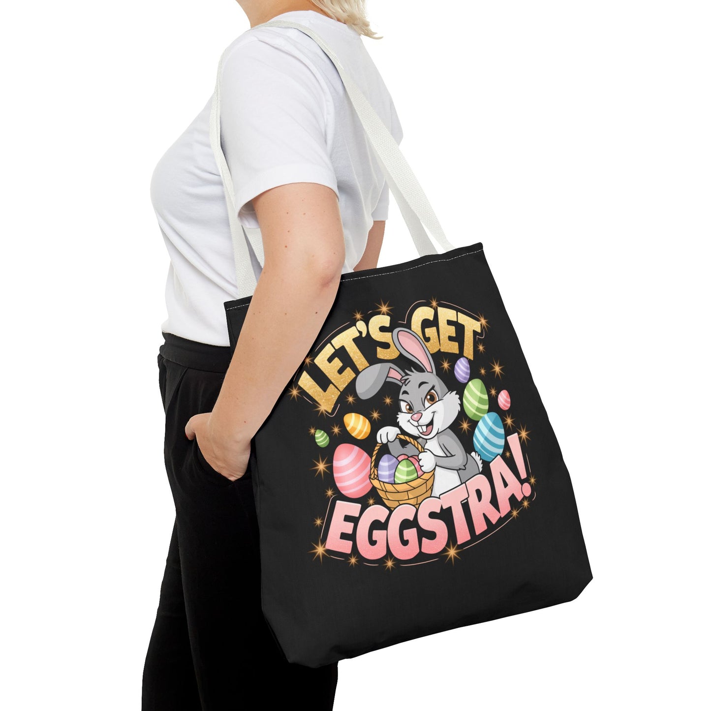 Easter Bunny Tote Bag - 'Leg's Get Eggstra'