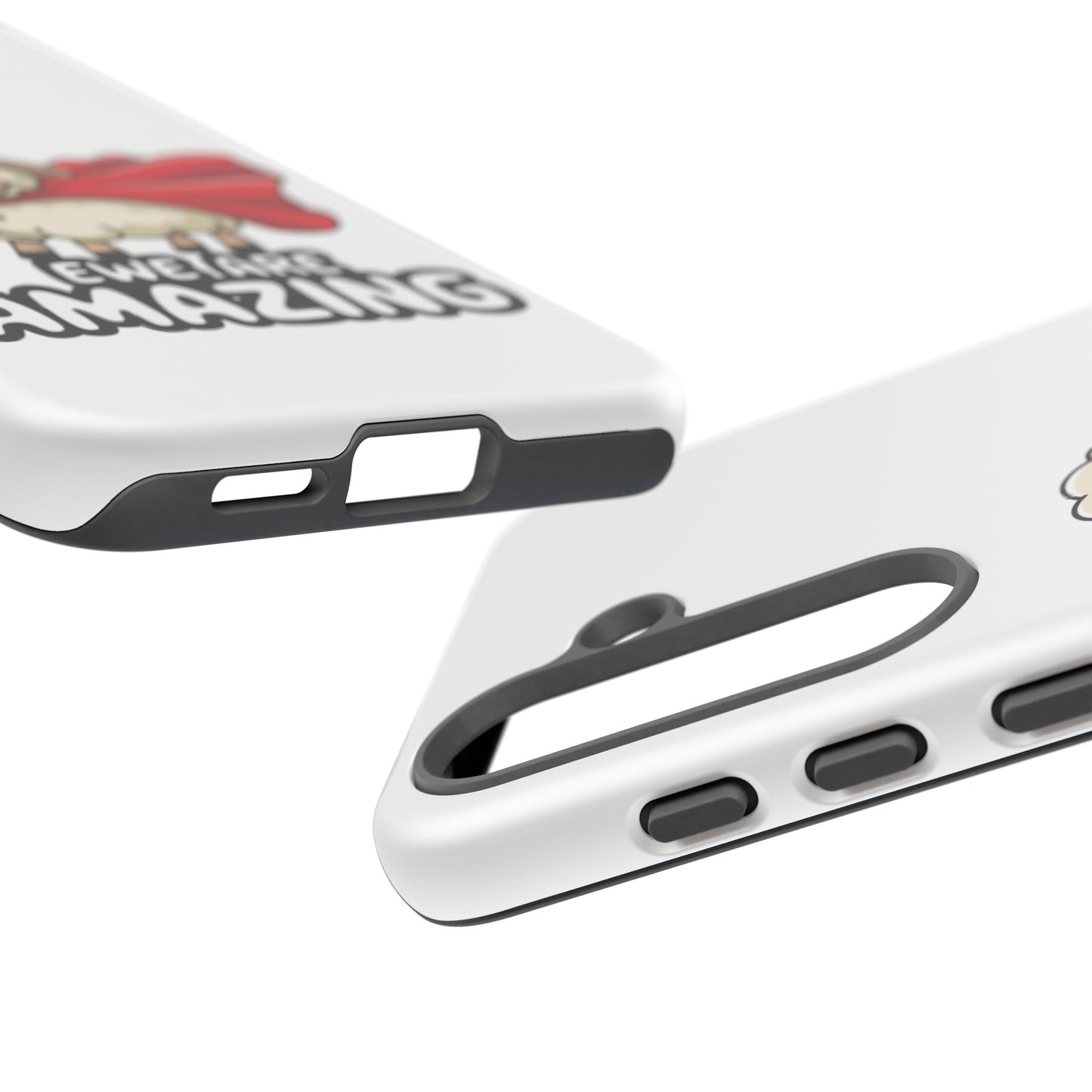 Funny Samsung Case - Cute Sheep Phone Cover - "Ewe Are Amazing" Gift for Her or Him - Animal Pun Superhero Case - Samsung Case