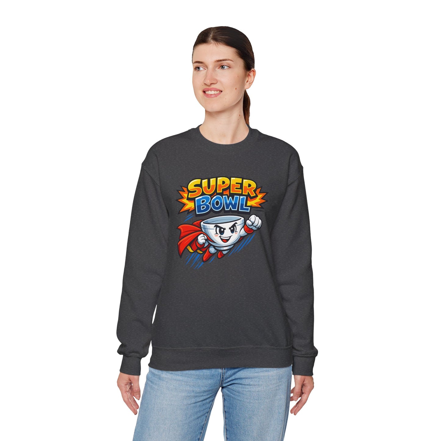 Super Bowl Sweatshirt, Funny Super Bowl Crewneck, Football Party Sweatshirt, Game Day Pullover, Bowl Pun Shirt, Unisex Graphic Crew