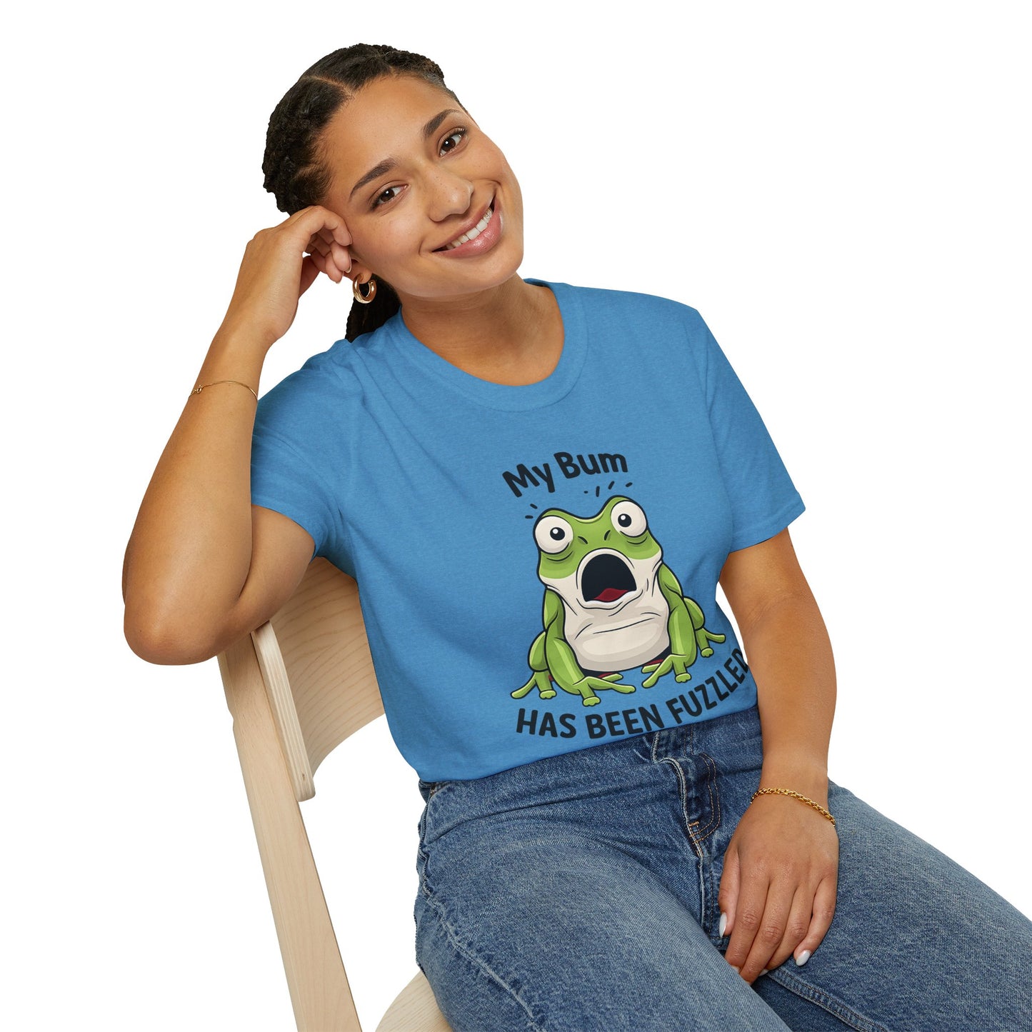 My Bum Has Been Fuzzled Shirt, Bumfuzzled Word Play Tee, Funny Frog T Shirt, Cute Shocked Frog Graphic Tee, Silly Humor Gift
