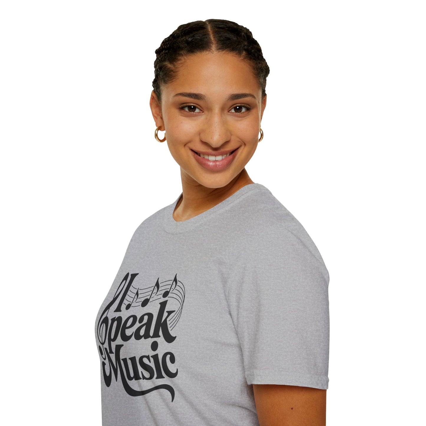 I Speak Music Shirt | Funny Music Lover T-Shirt | Gift for Musicians, Choir, Band Teachers & Music Students | Treble Clef Graphic Tee