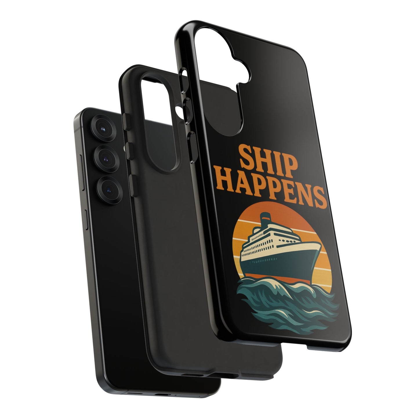Samsung Case - Ship Happens Sunset Cruise Ship Nautical Phone Case Travel Accessory Gift for Travel Lovers Cruise Case