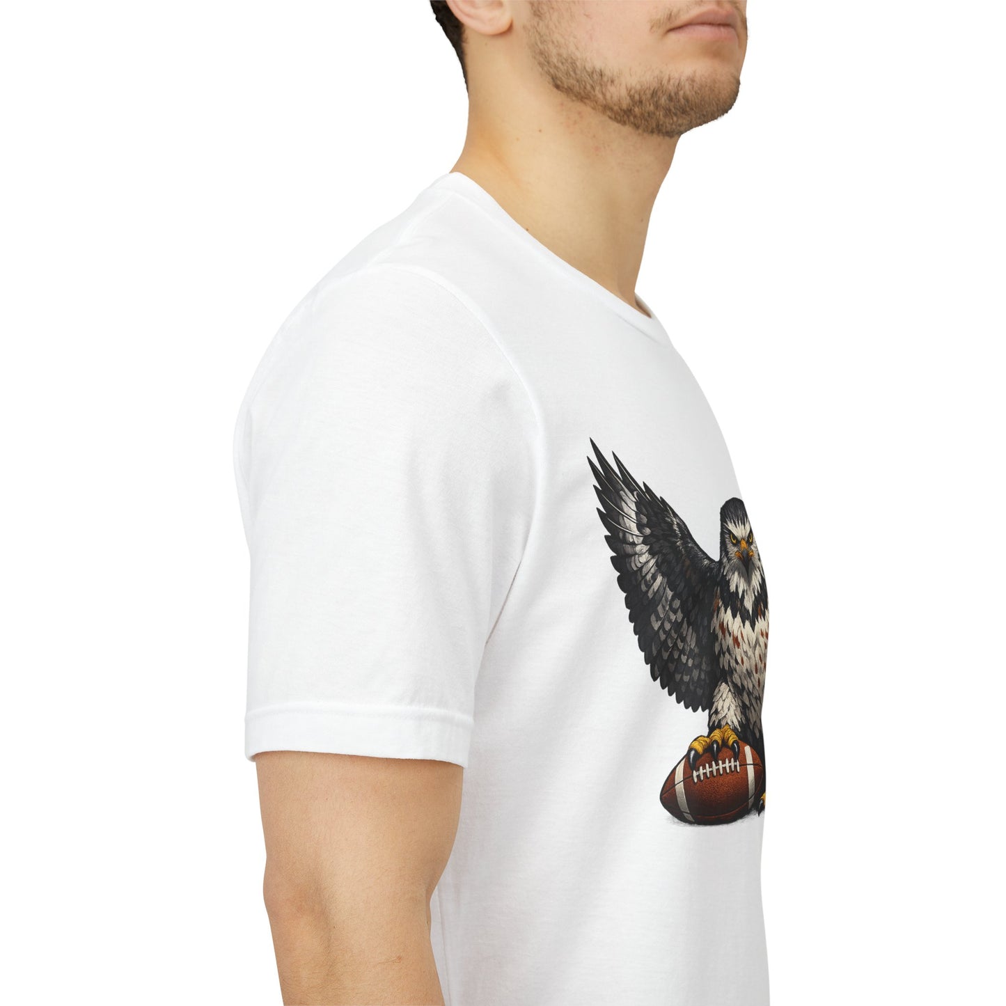 Hawk Football Shirt, Hawk Holding Football T Shirt, Hawk Mascot Tee, Football Bird Of Prey Shirt, Game Day Sports Tee, Hawk Fan Gift
