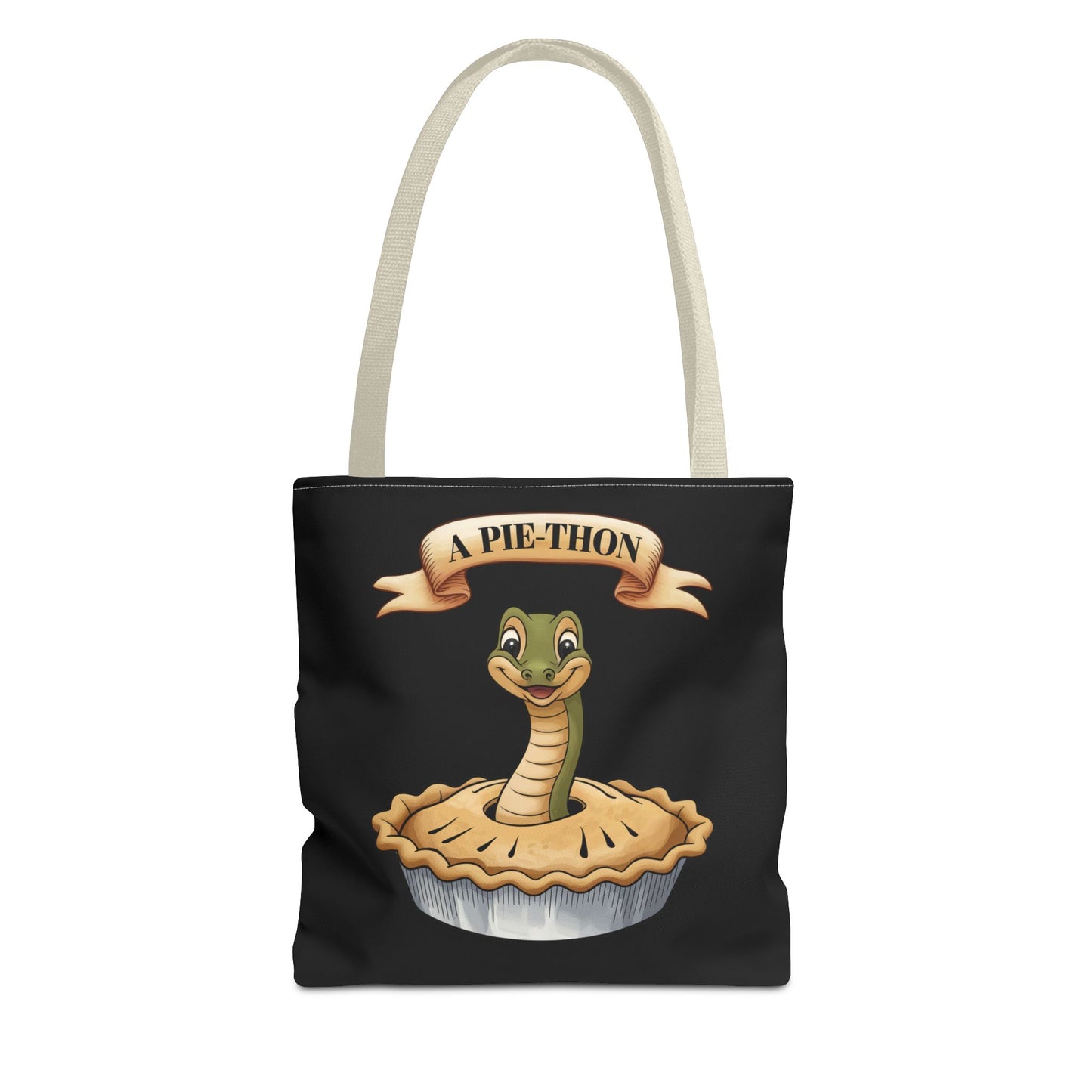 Funny Tote Bag with Snake Joke - Pie-Thon