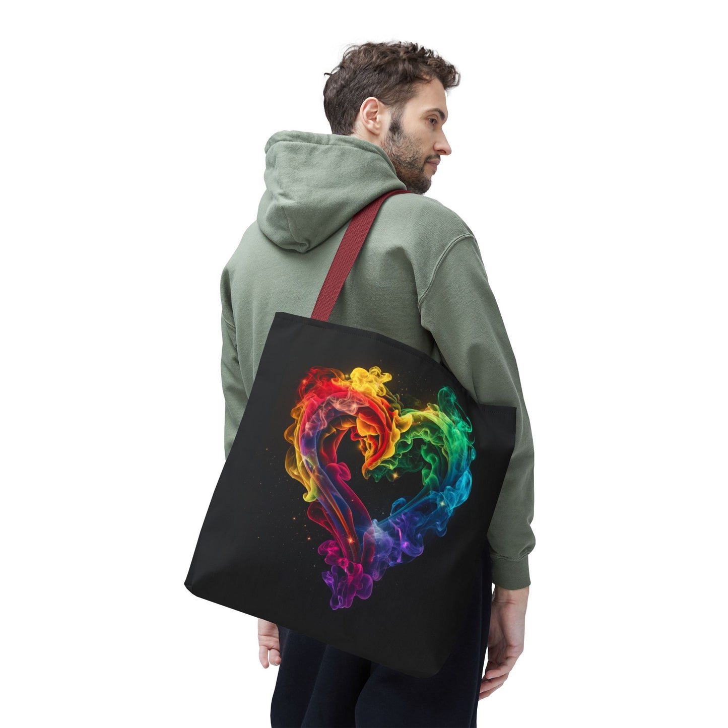 Colorful Smoke Heart Tote