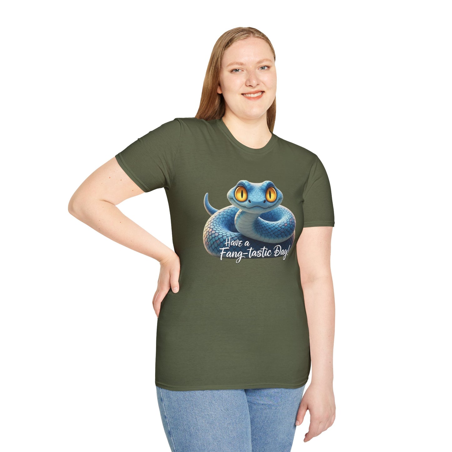Have A Fang-tastic Day Snake T-Shirt, Funny Reptile Tee, Cute Snake Lover Gift, Animal Pun Shirt, Humor Top For Her Or Him