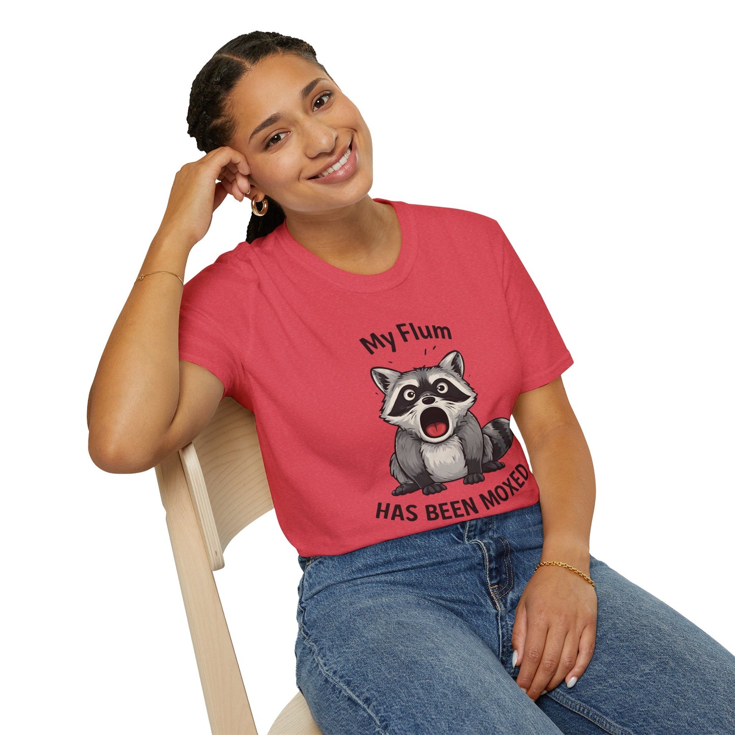 My Flum Has Been Moxed Shirt, Funny Raccoon T Shirt, Flummoxed Word Play Tee, Cute Shocked Raccoon Graphic Tee, Sarcastic Humor Shirt Gift