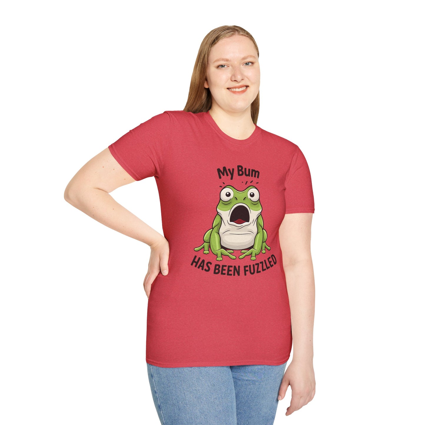 My Bum Has Been Fuzzled Shirt, Bumfuzzled Word Play Tee, Funny Frog T Shirt, Cute Shocked Frog Graphic Tee, Silly Humor Gift