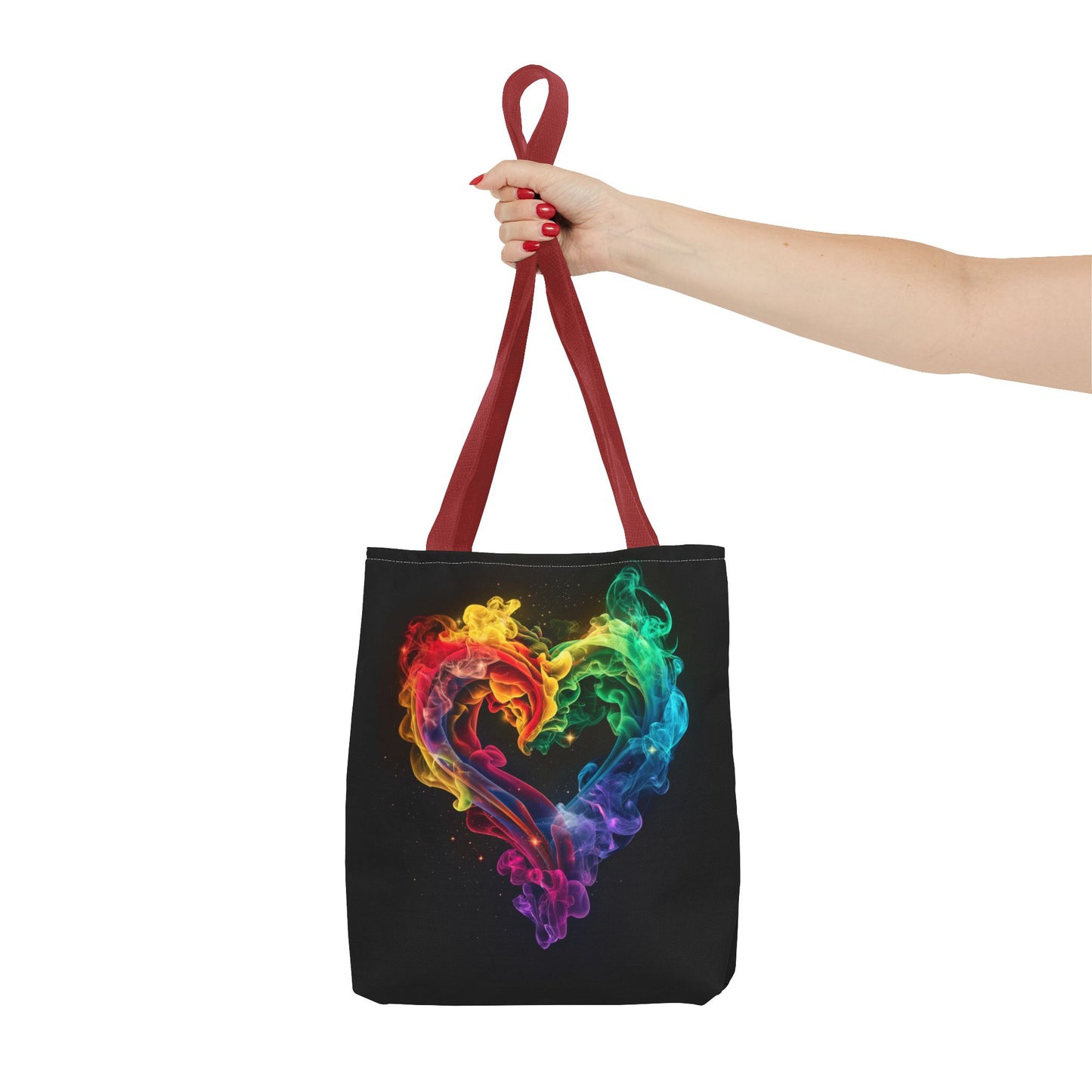 Colorful Smoke Heart Tote