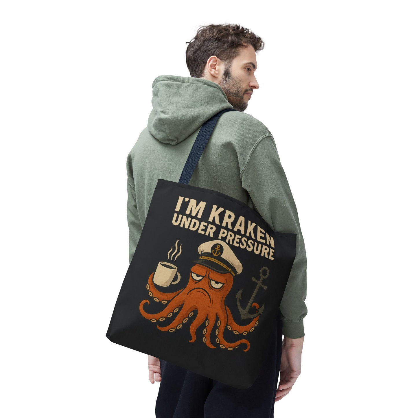 Stressed Octopus Tote Bag Nautical Bag Beach Tote Ocean Reusable Bag Seaside
