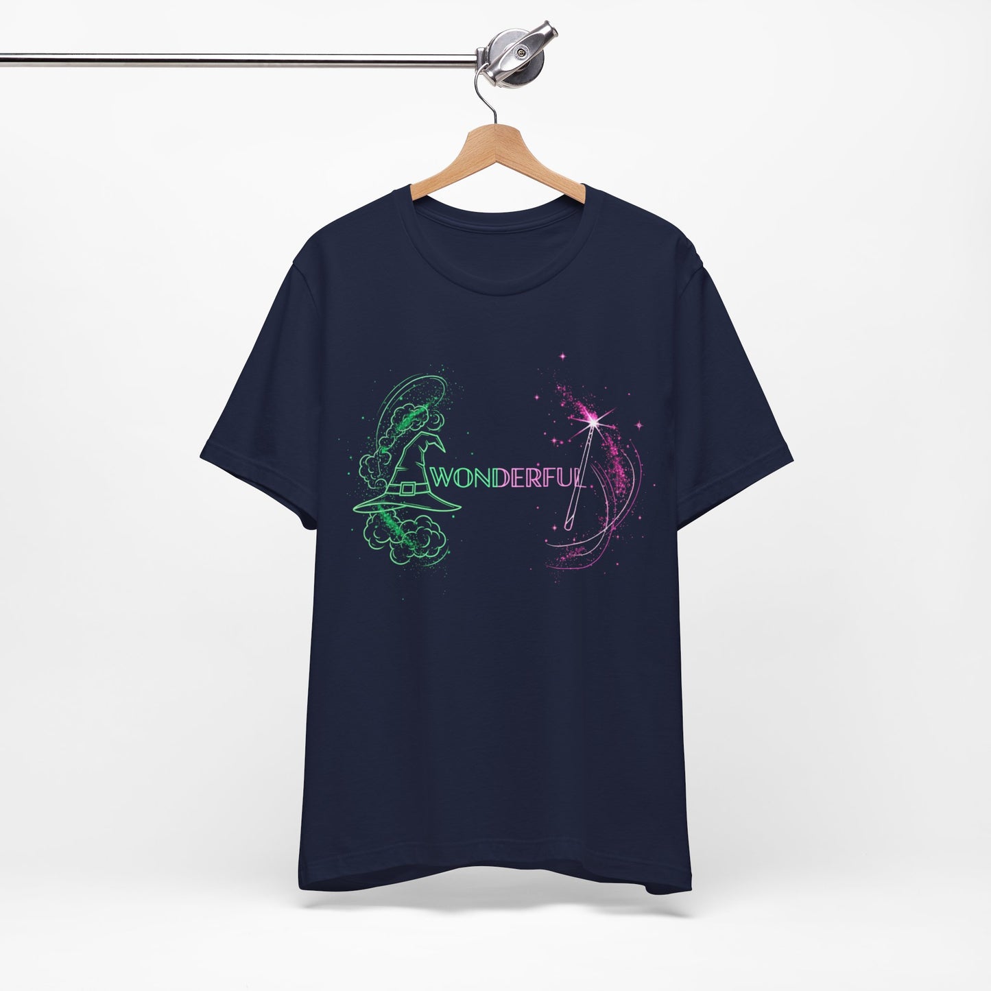 Wonderful Broadway Inspired T-Shirt, Magical Theater Graphic Tee, Green And Pink Sparkle Design, Unisex Gift For Musical Fans And Performers