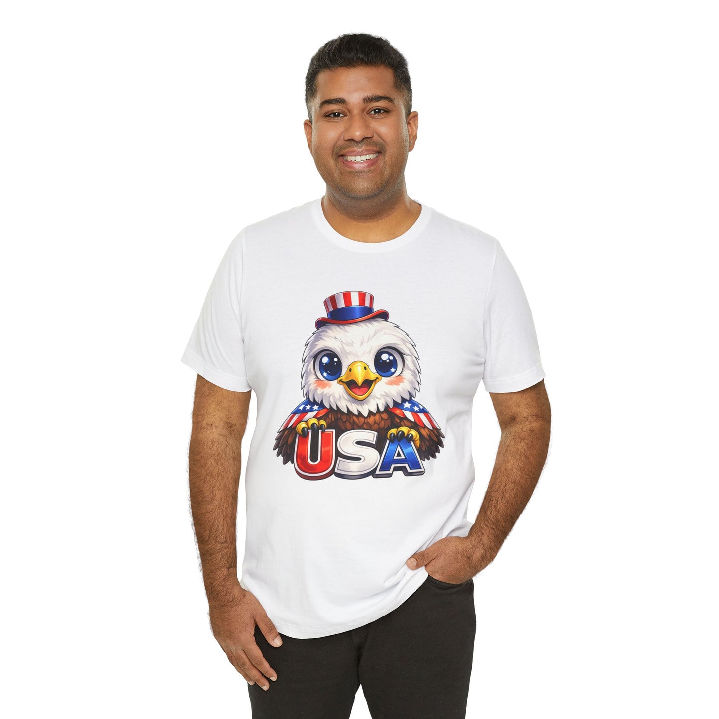 Cute USA Eagle Shirt, Patriotic Eagle T Shirt, Fourth Of July Shirt, American Flag Eagle Tee, Freedom Graphic Shirt, USA Pride Top