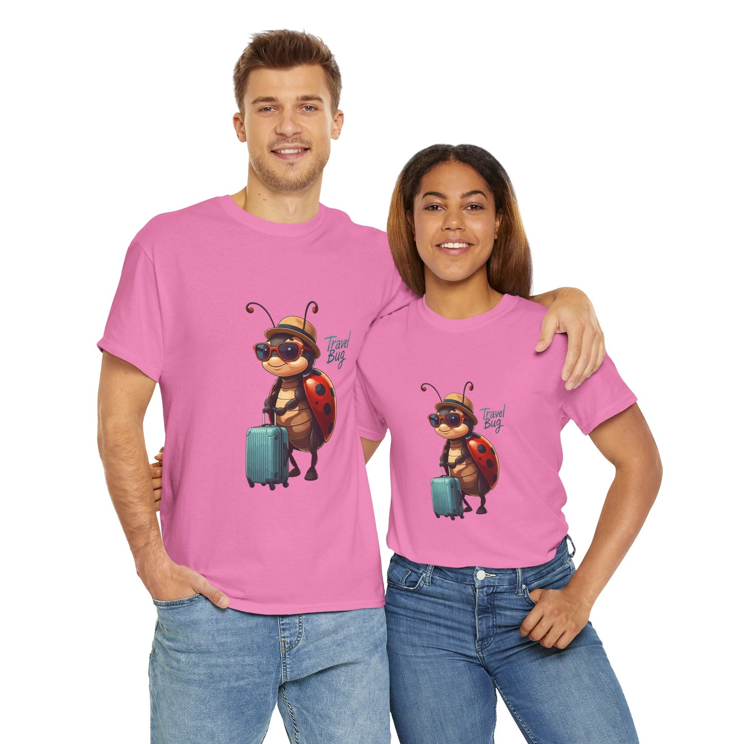 Travel Bug T-Shirt – Cute Ladybug Travel Tee | Funny Wanderlust Shirt for Travel Lovers | Unisex Graphic Tee Gift for Adventurers