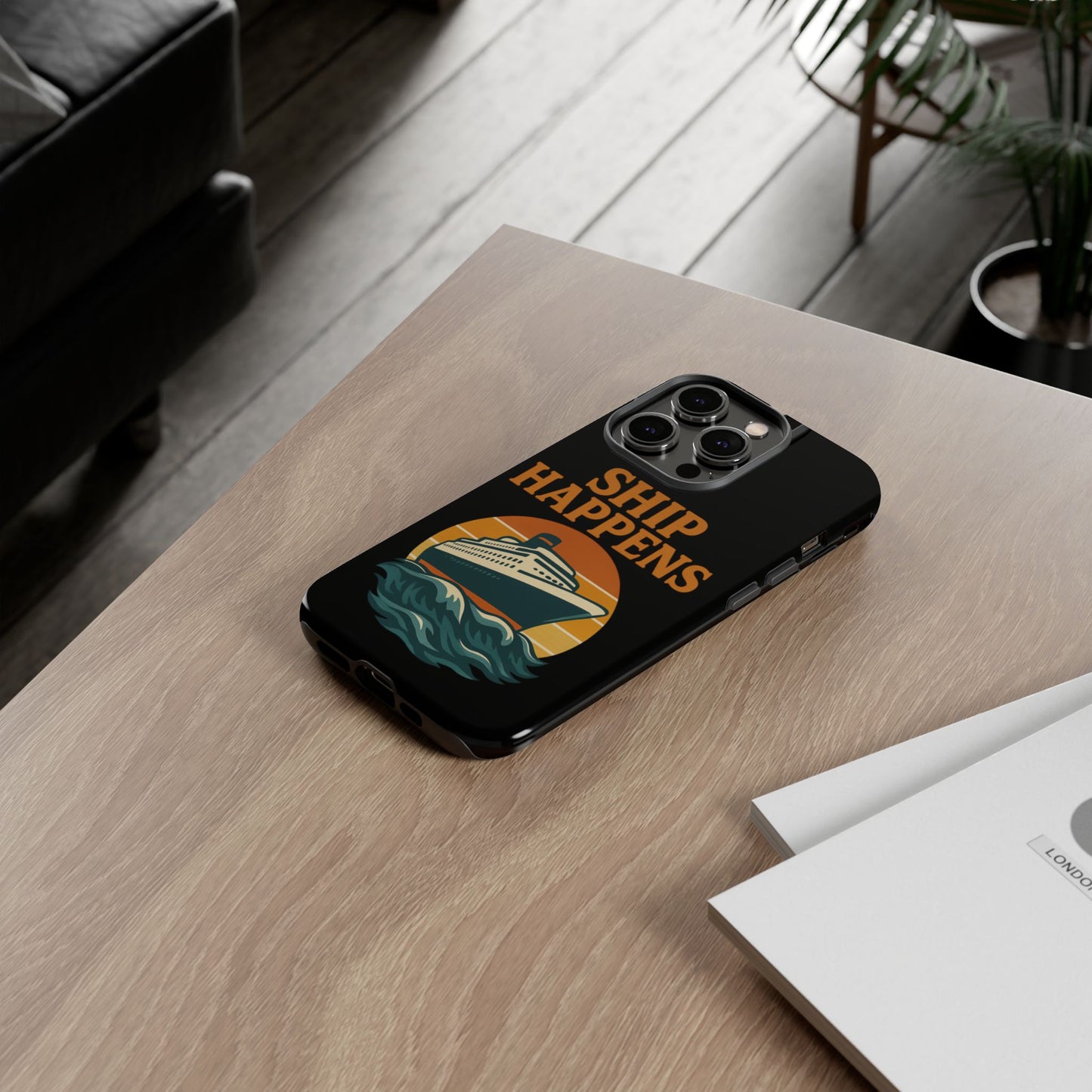 iPhone Case Ship Happens Sunset Cruise Case Gift for Travel Lovers Nautical Phone Case Cruise Accessory