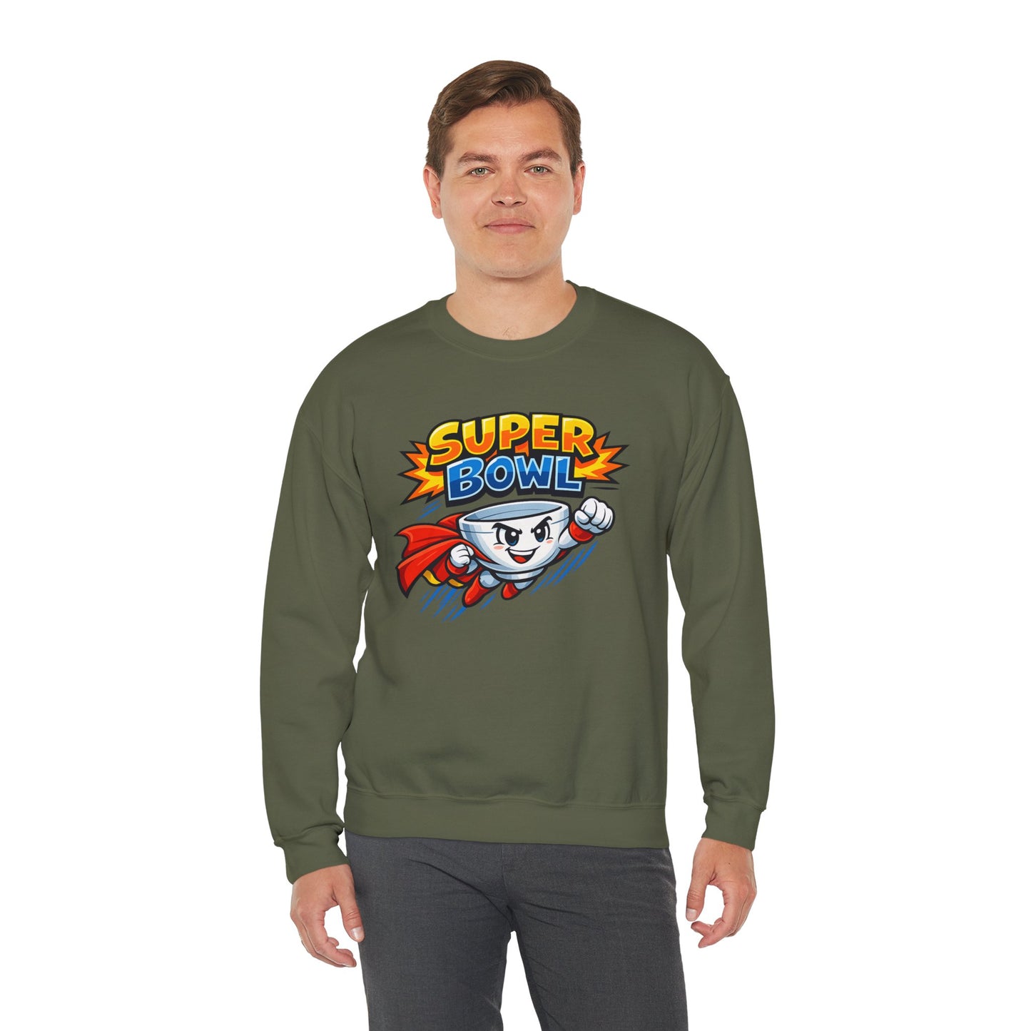 Super Bowl Sweatshirt, Funny Super Bowl Crewneck, Football Party Sweatshirt, Game Day Pullover, Bowl Pun Shirt, Unisex Graphic Crew