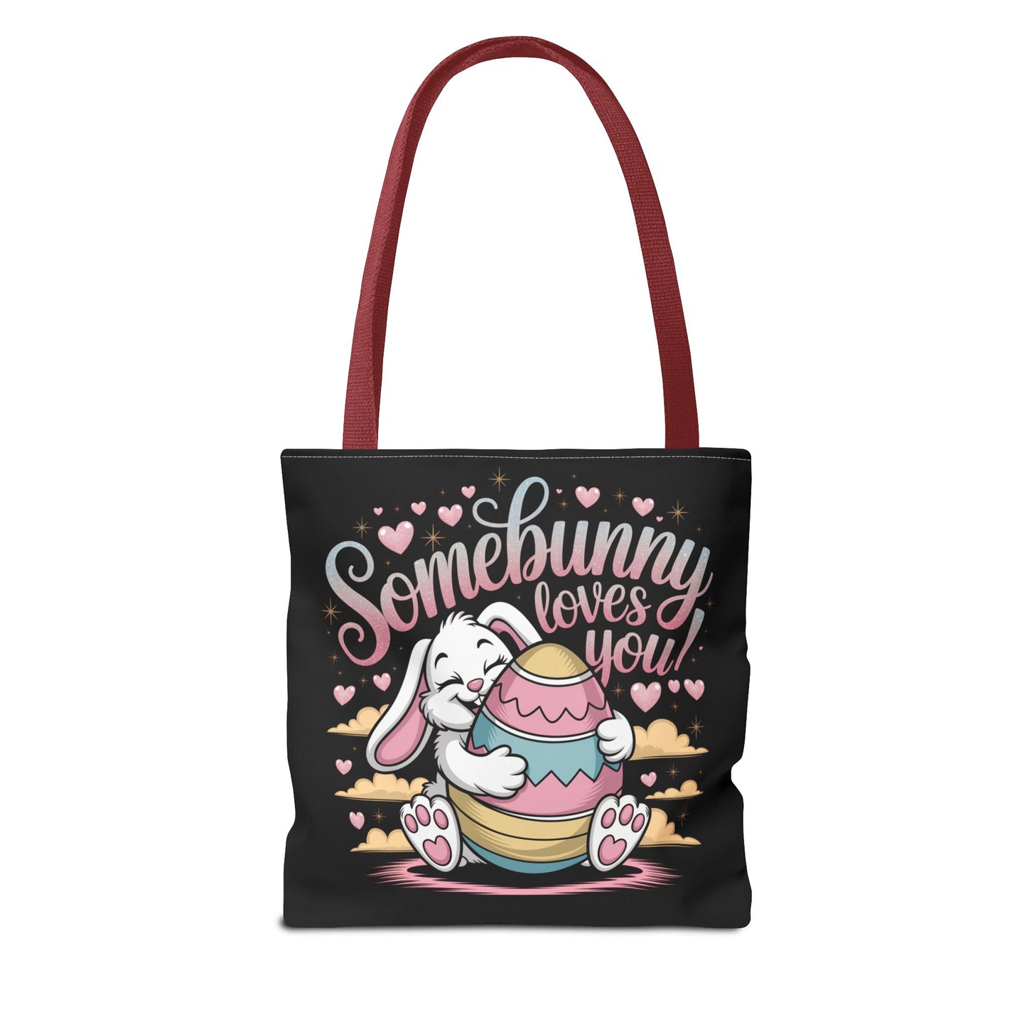 Easter Bunny Tote Bag Somebunny Loves You Easter Bag Bunny