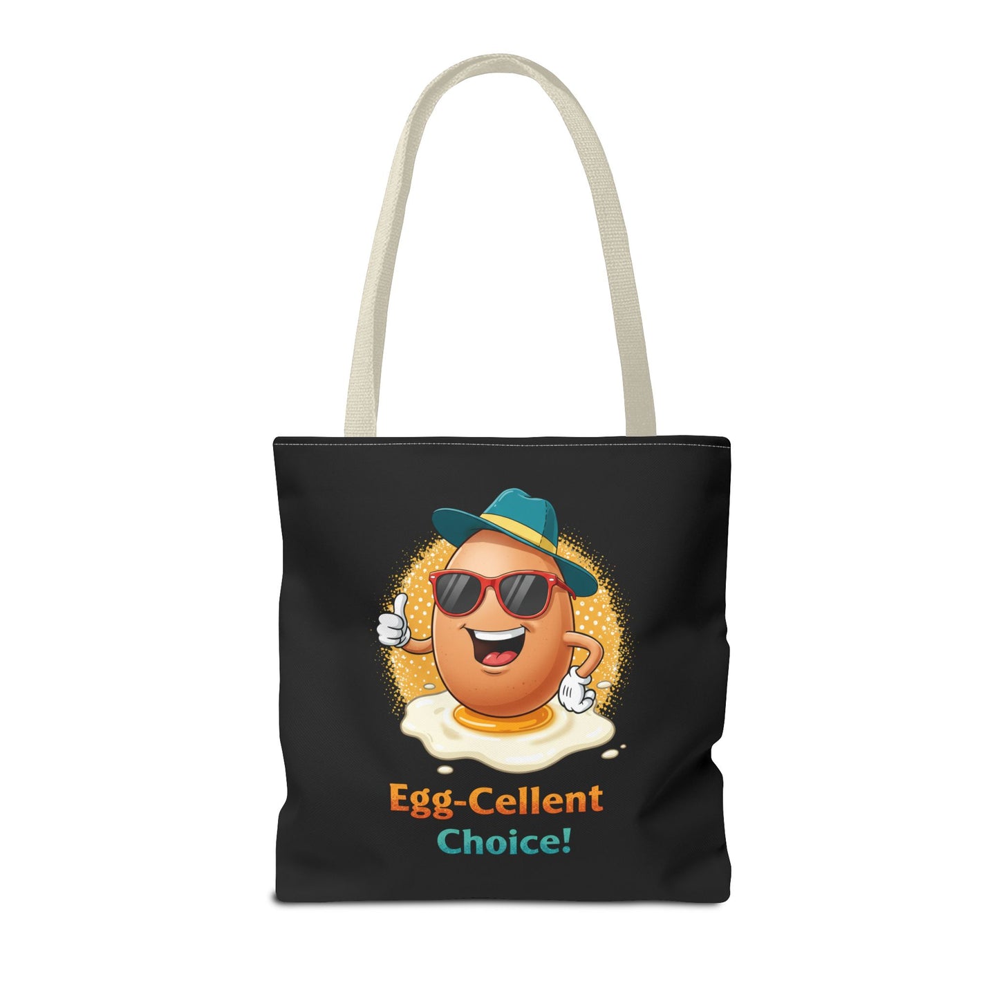 Tote Bag: Egg-Cellent Choice Thumbs Up Pun Design