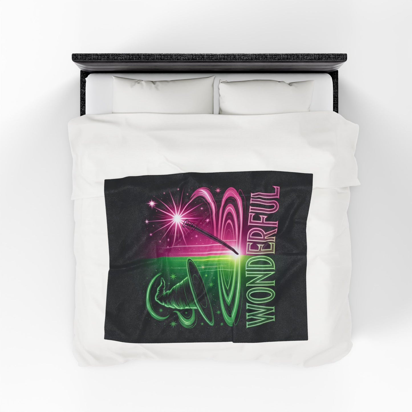 Wonderful Broadway-Inspired Blanket, Neon Theater Throw, Cozy Musical Gift, Soft Fleece Bed Blanket, Magical Room Decor For Broadway Fans