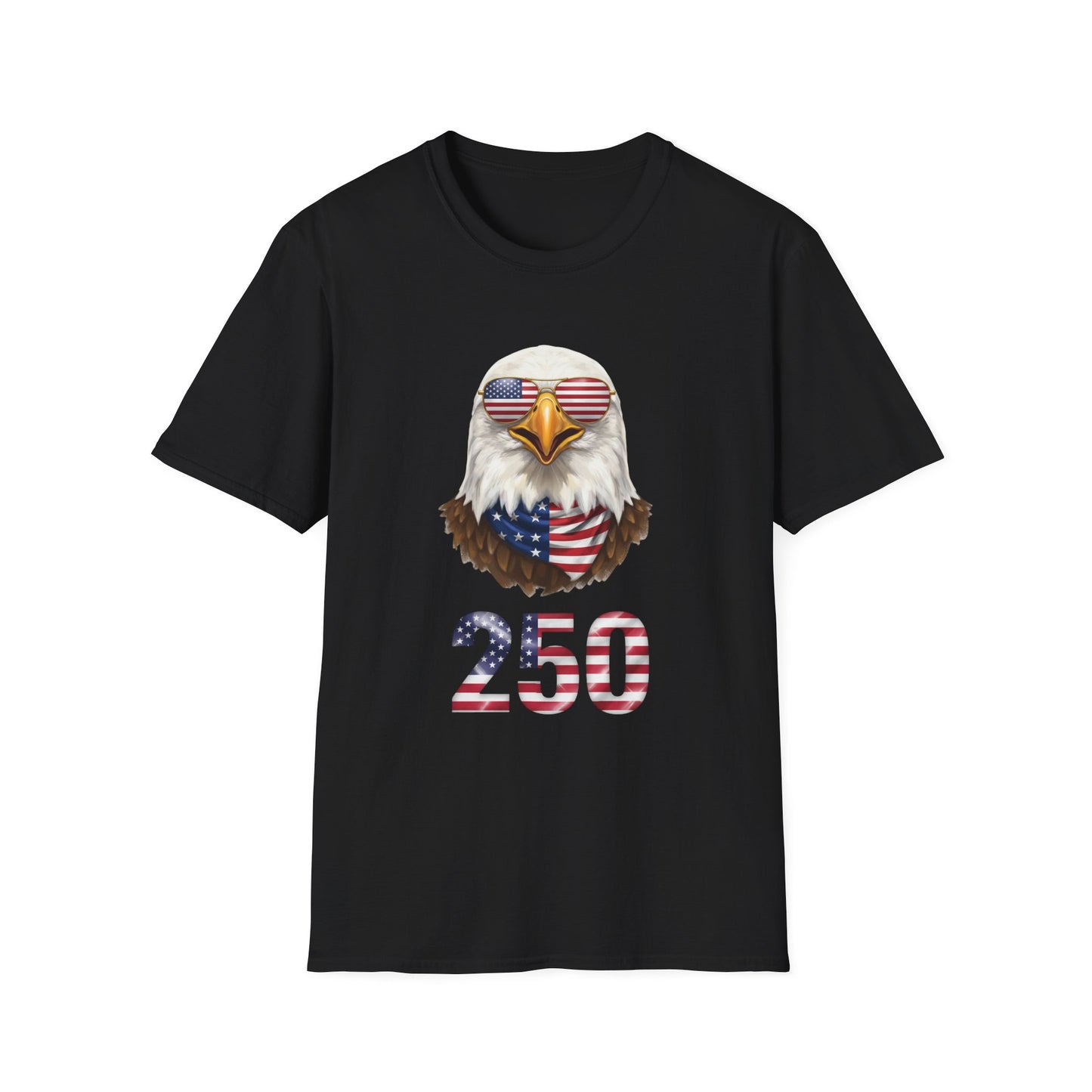 America 250 Eagle Shirt, Patriotic Bald Eagle Tee, USA Flag Sunglasses Shirt, 250th Anniversary Tee, 4th of July Shirt, American Pride Tee