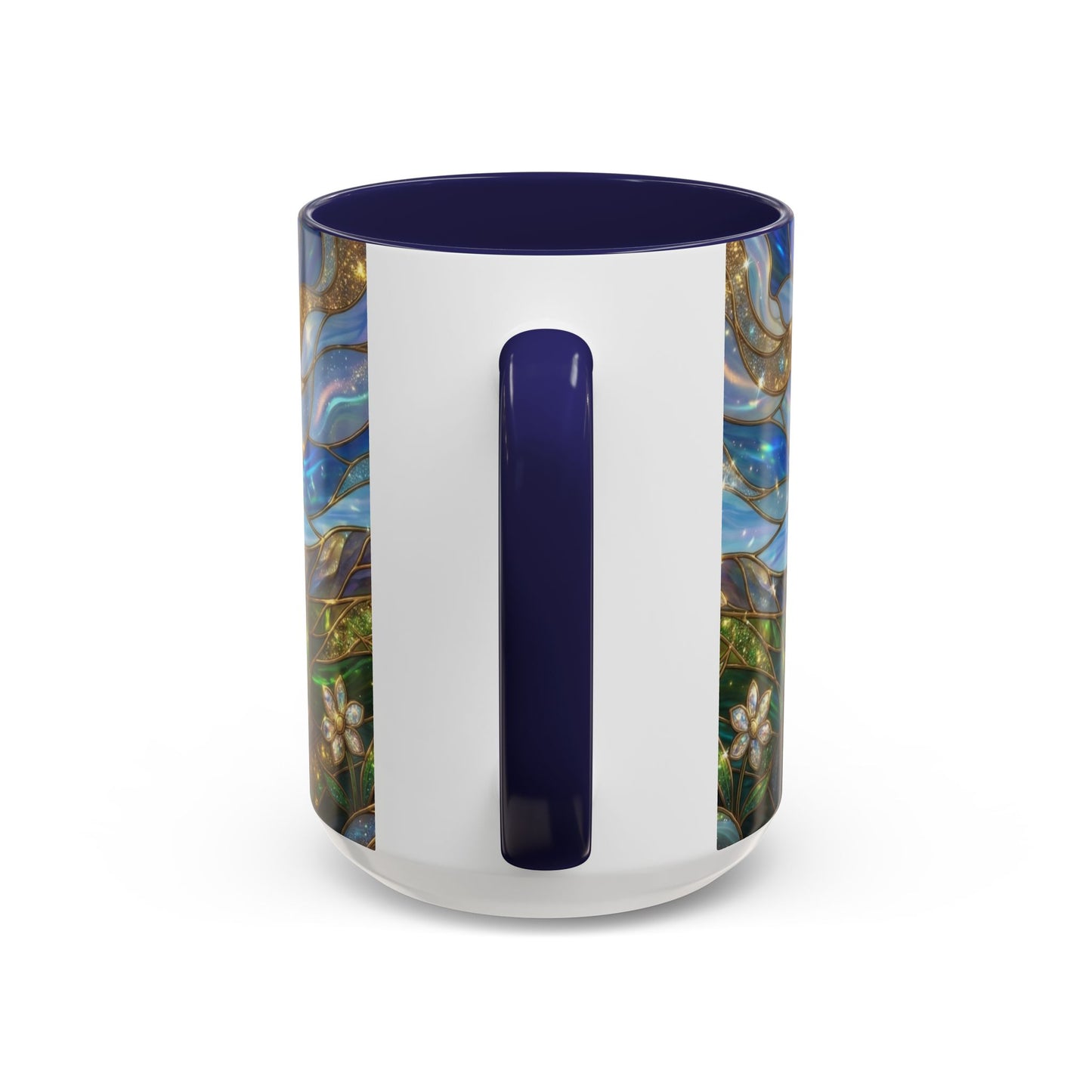 Stained Glass Cross Mug, Christian Coffee Mug, Faith Inspired Art Cup, Religious Gift For Women Men, Inspirational Christian Mug