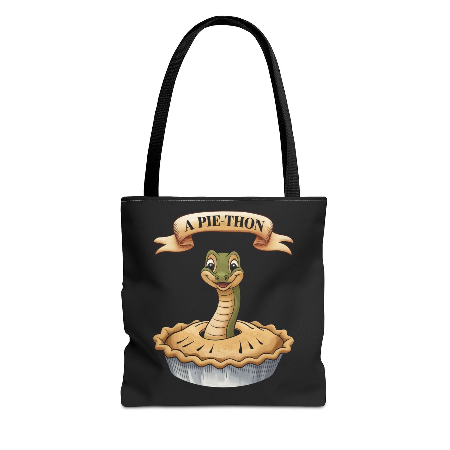 Funny Tote Bag with Snake Joke - Pie-Thon