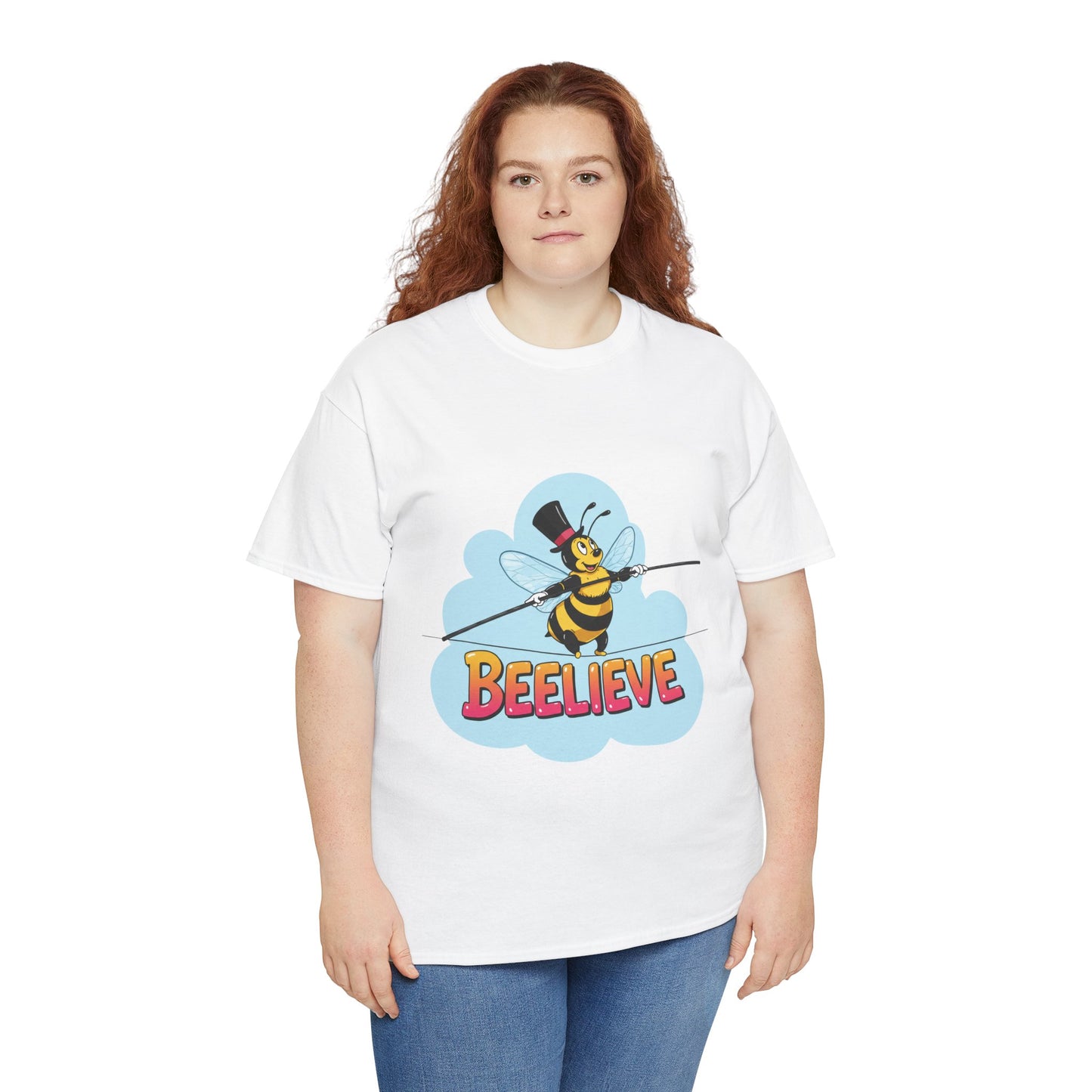 “Beelieve” Bee Pun T‑Shirt | Cute Bee Graphic Tee | Inspirational Pun Shirt | Funny Nature Lover Gift | Bee Belief Positive Vibes Tee
