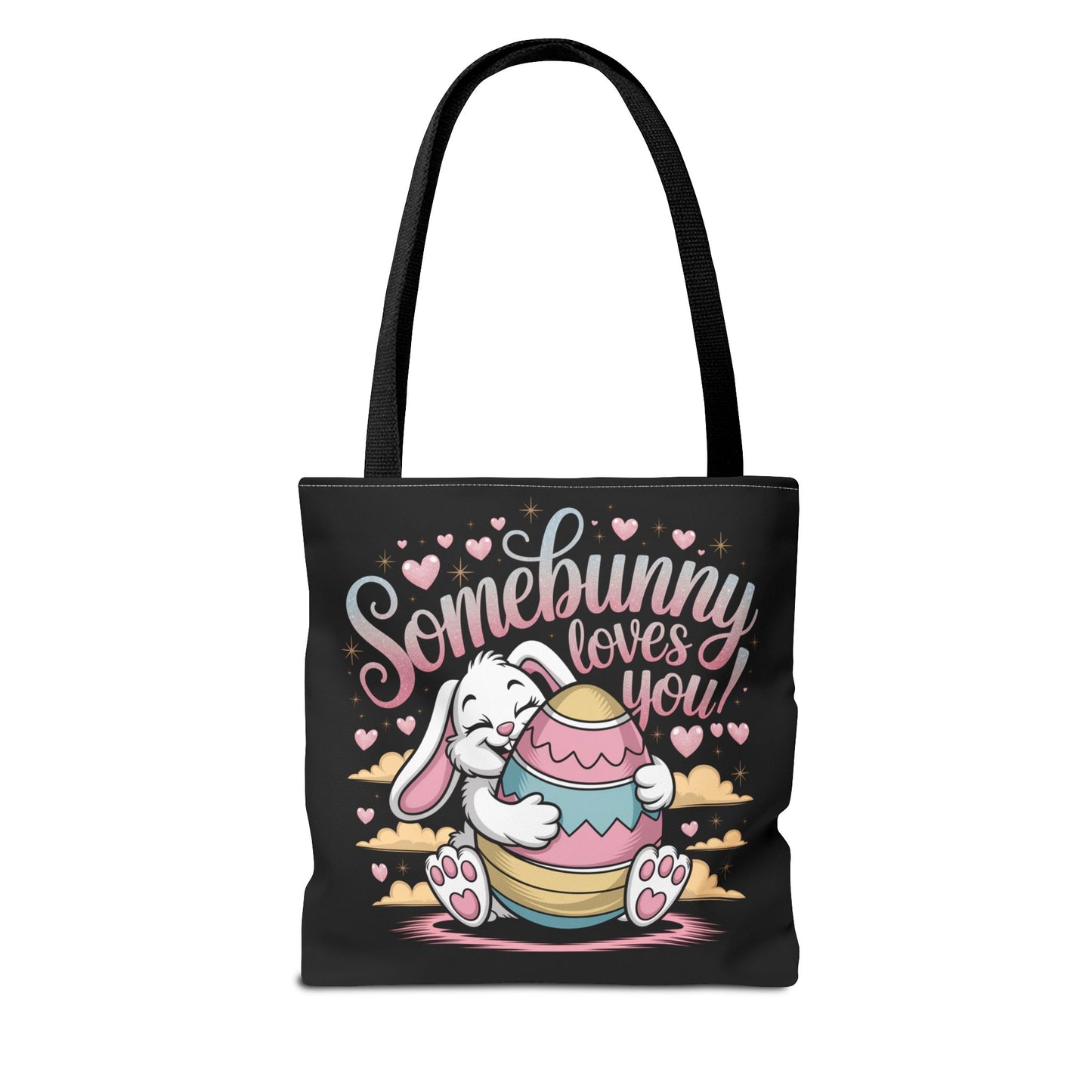 Easter Bunny Tote Bag Somebunny Loves You Easter Bag Bunny