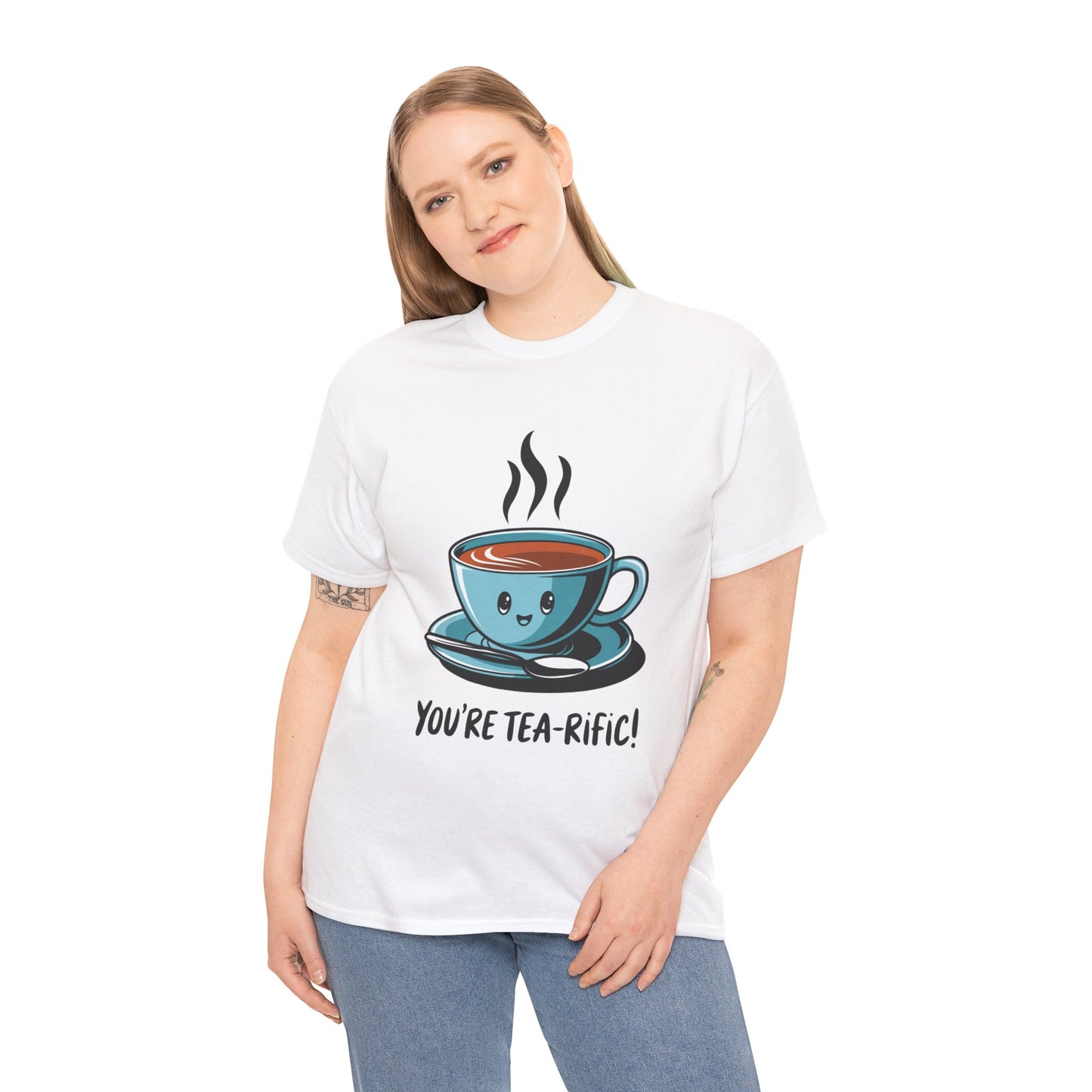 You’re Tea-Rific! Cute Tea Pun T-Shirt for Tea Lovers - Funny Gift, Kawaii Cup Graphic Tee - Unisex Soft Cotton Shirt