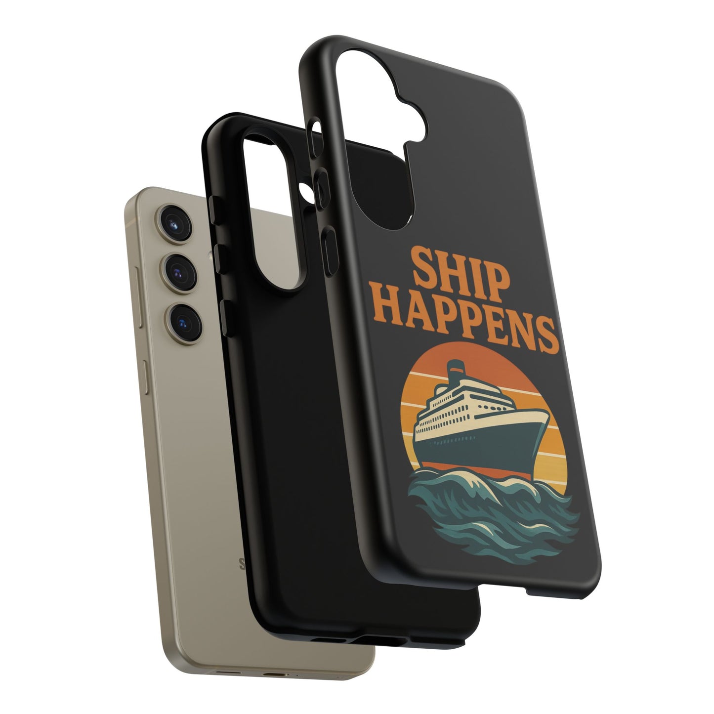 Samsung Case - Ship Happens Sunset Cruise Ship Nautical Phone Case Travel Accessory Gift for Travel Lovers Cruise Case