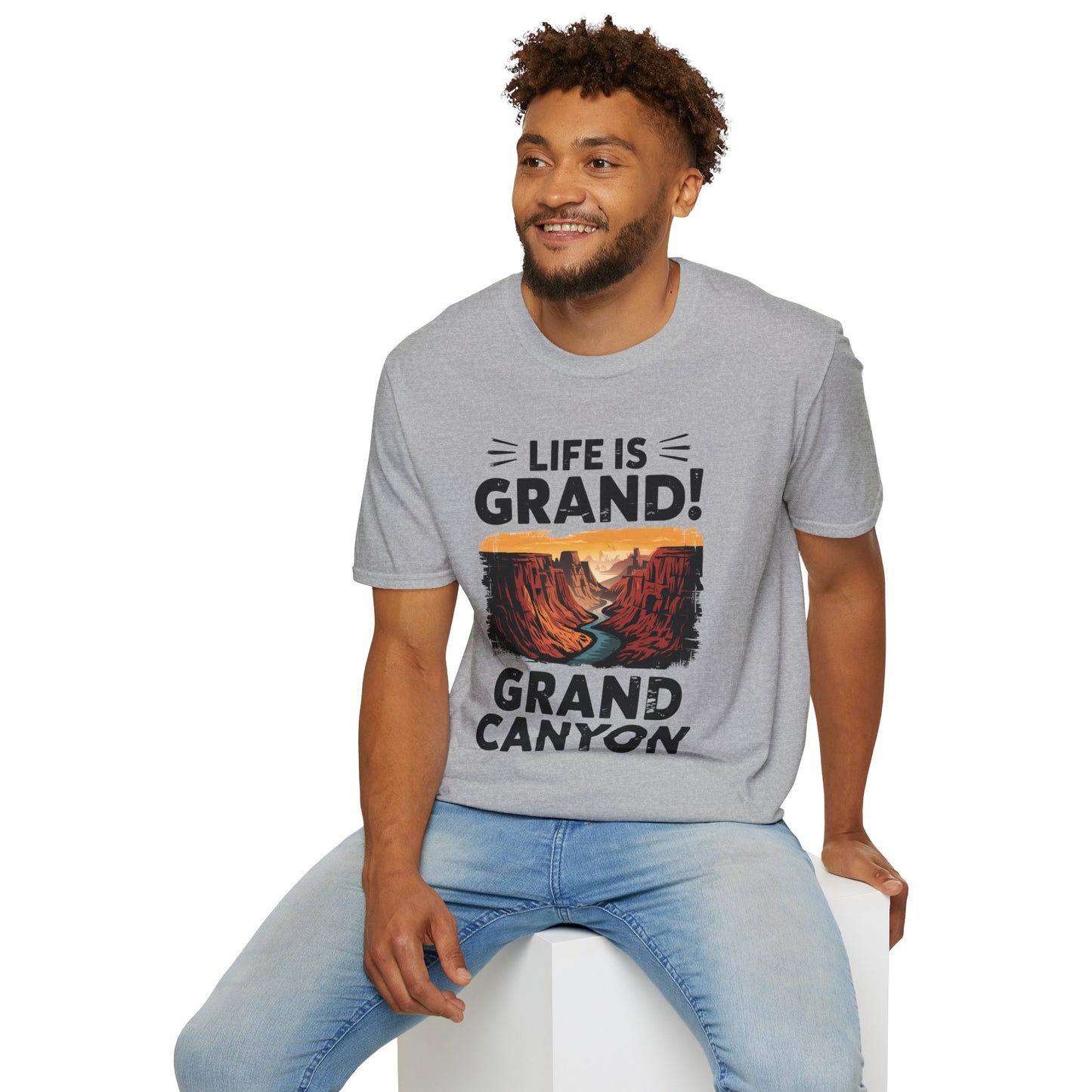 Life is Grand T-Shirt – Grand Canyon Graphic Tee | Funny National Park Shirt | Arizona Souvenir | Unisex Hiking Travel Gift Tee
