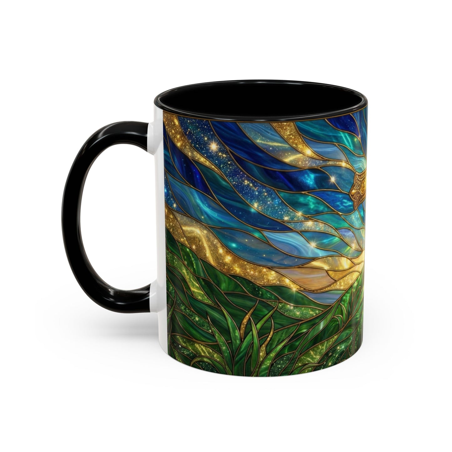 Christian Cross Mug, Stained Glass Cross Coffee Mug, Religious Gift For Christian, Faith Based Mug, Inspirational Bible Mug