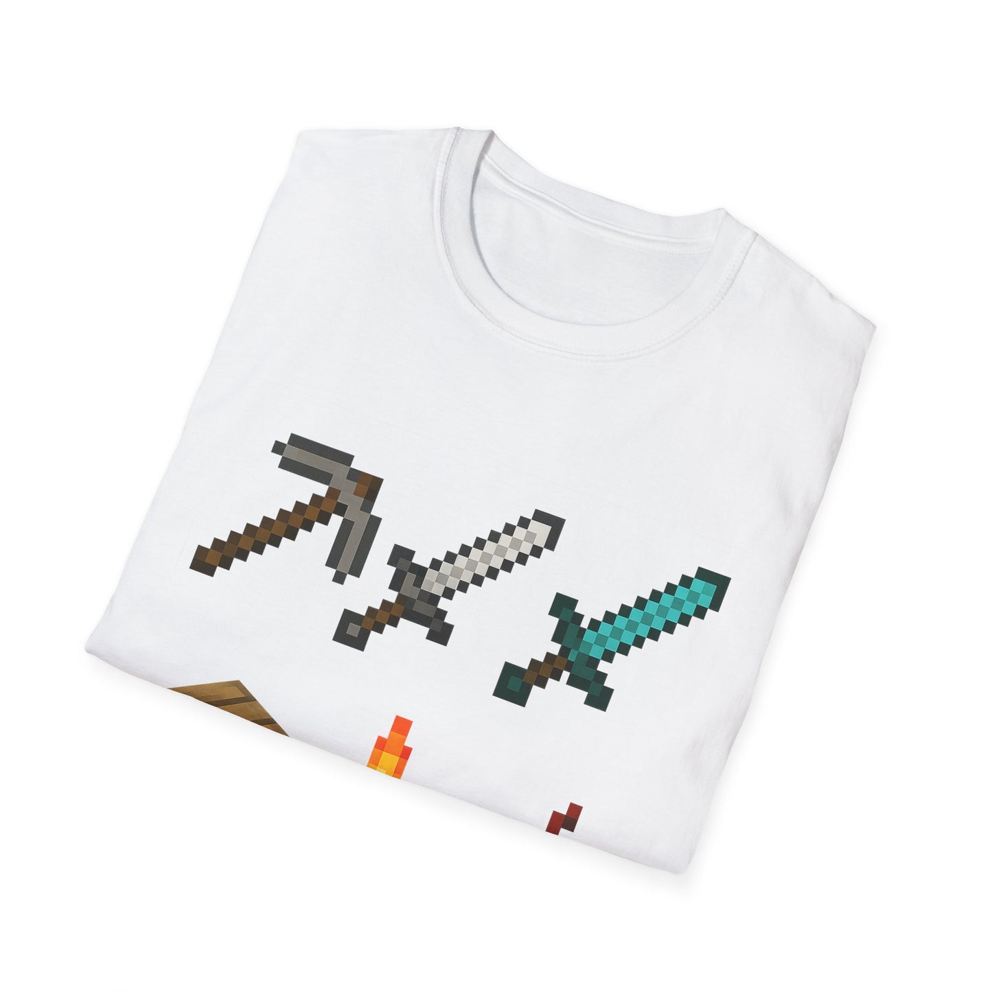 Pixel Tools & Items T-Shirt | Retro Pixel Art Gaming Tee, 8-Bit Gamer Shirt, Pixel Weapons & Supplies Top, Video Game Lover Gift Unisex