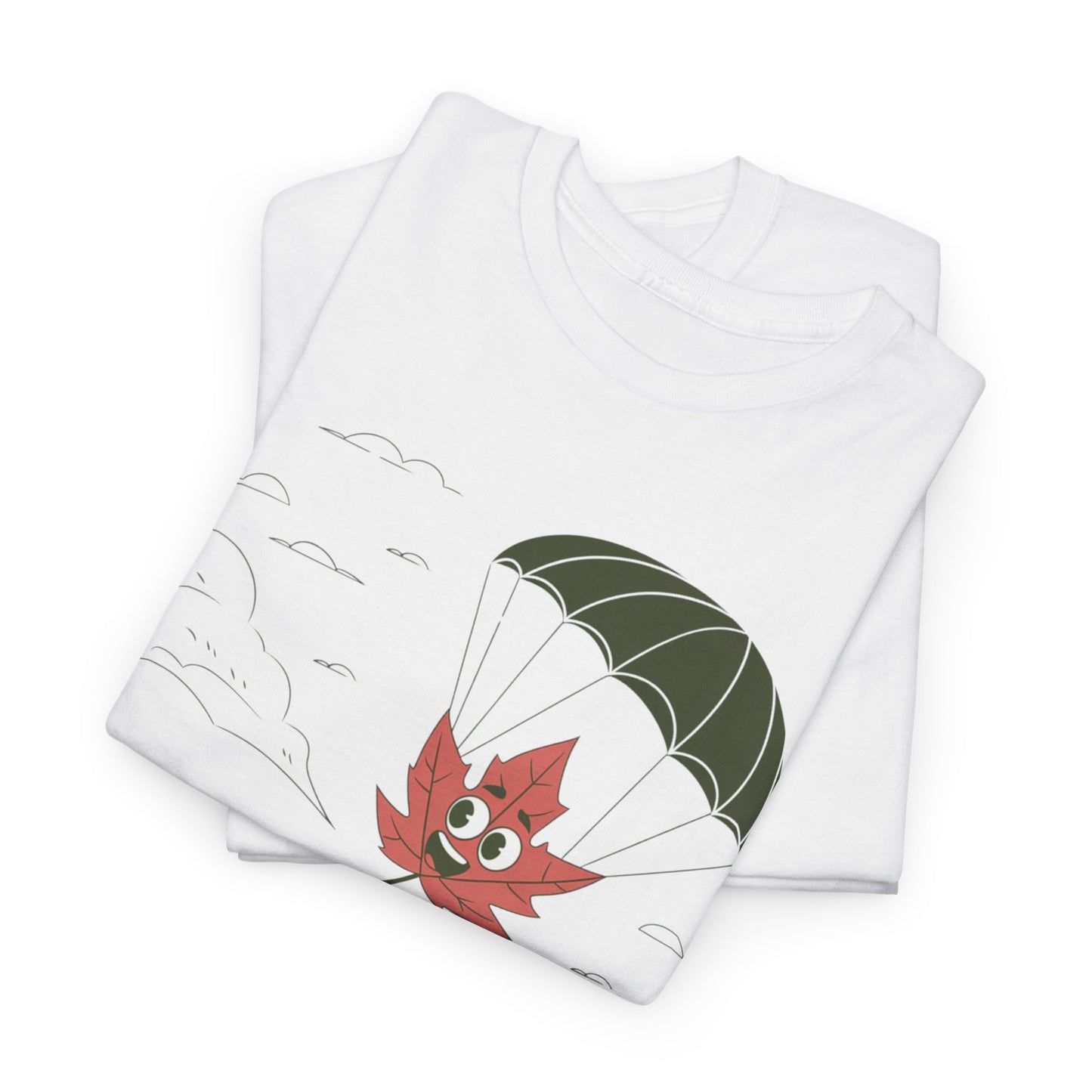 Be-Leaf In Yourself Maple Leaf Parachute T-Shirt | Funny Motivational Nature Graphic Tee | Self-Love Fall Autumn Shirt | Outdoorsy Gift