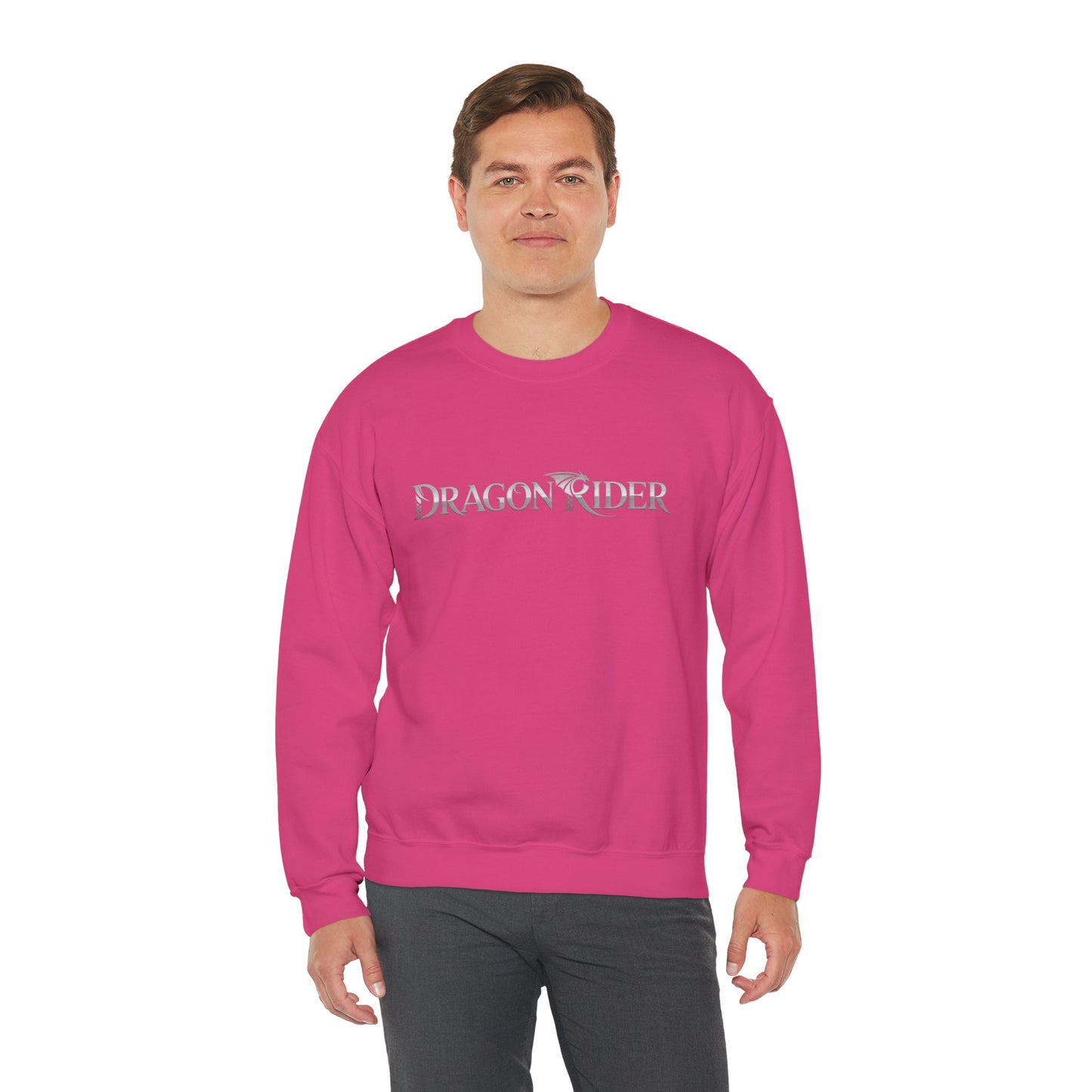 Dragon Rider Sweatshirt | Unisex Fantasy Gamer Crewneck | Nerdy Cozy Mythical Gift | Medieval Dragon Pullover | Geek Cosplay Style