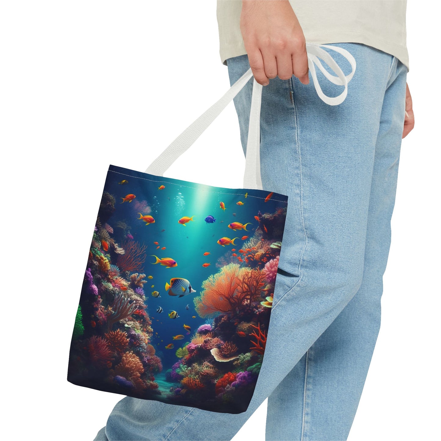 Coral Reef Illustrated Tote Bag