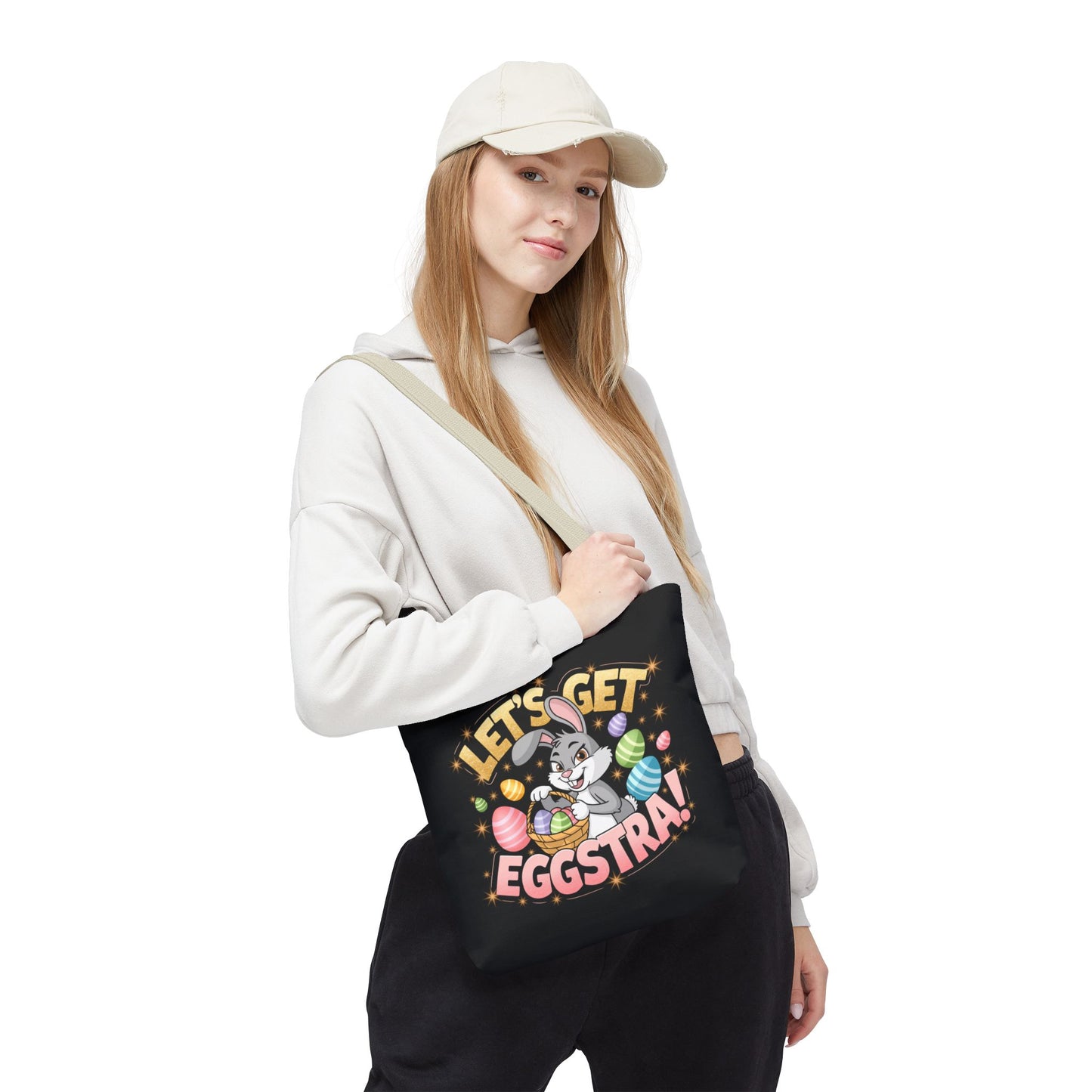 Easter Bunny Tote Bag - 'Leg's Get Eggstra'
