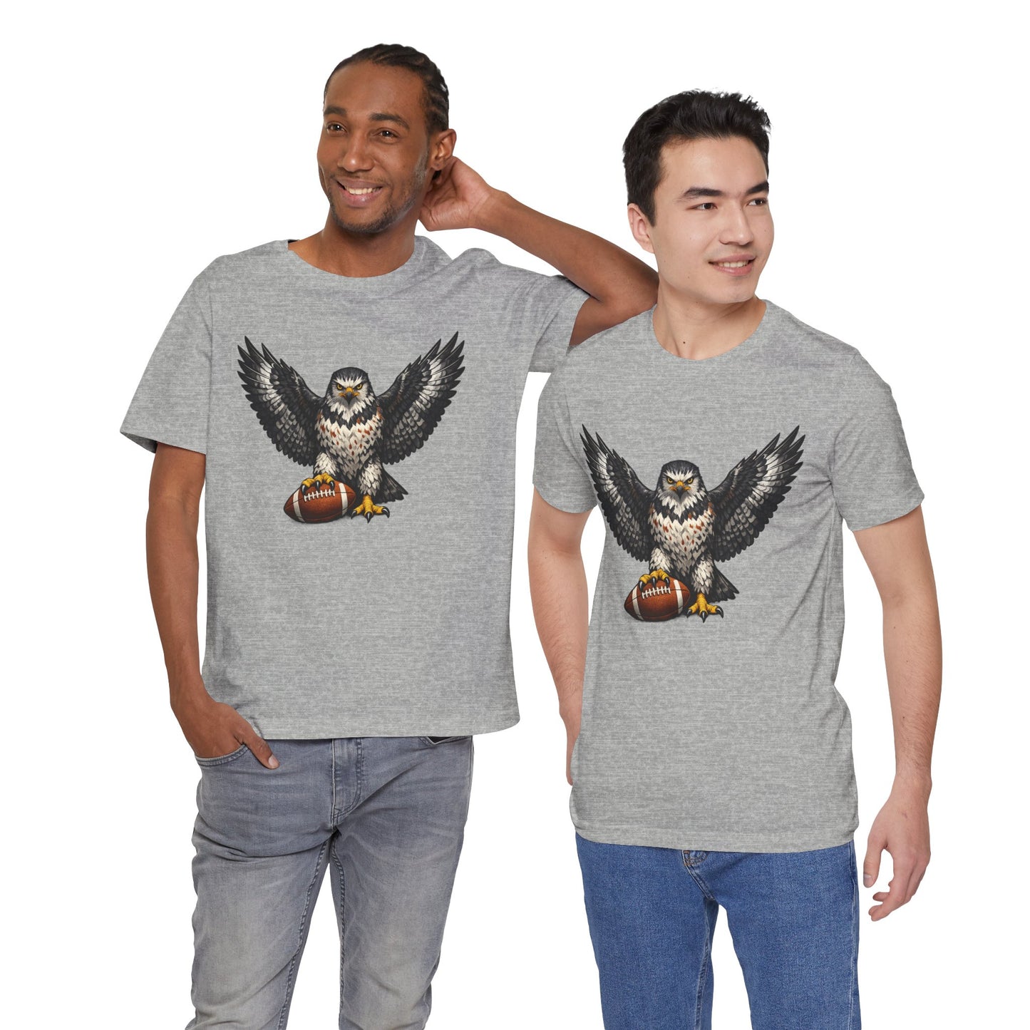 Hawk Football Shirt, Hawk Holding Football T Shirt, Hawk Mascot Tee, Football Bird Of Prey Shirt, Game Day Sports Tee, Hawk Fan Gift