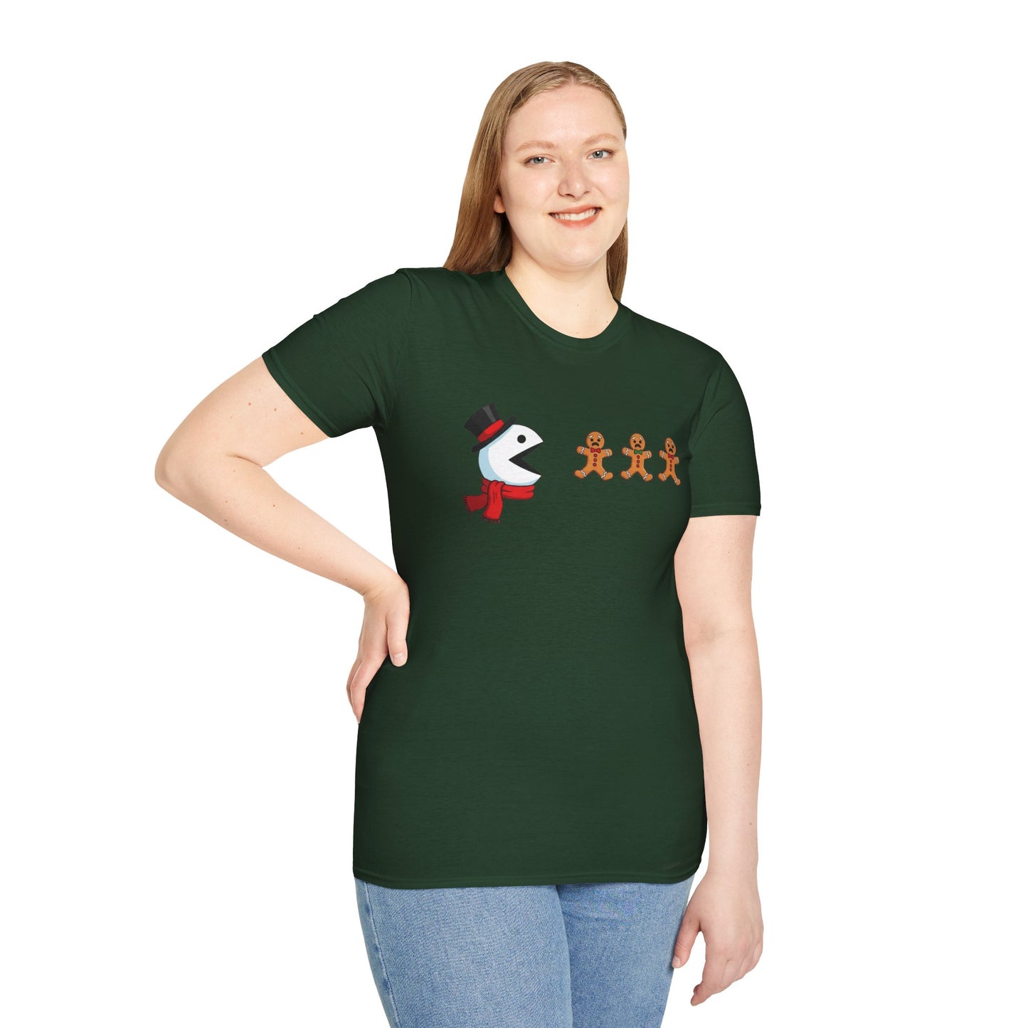 Funny Snowman And Gingerbread T-Shirt, Cute Christmas Tee, Holiday Humor Shirt, Festive Graphic Tee For Men And Women, Winter Gift Idea