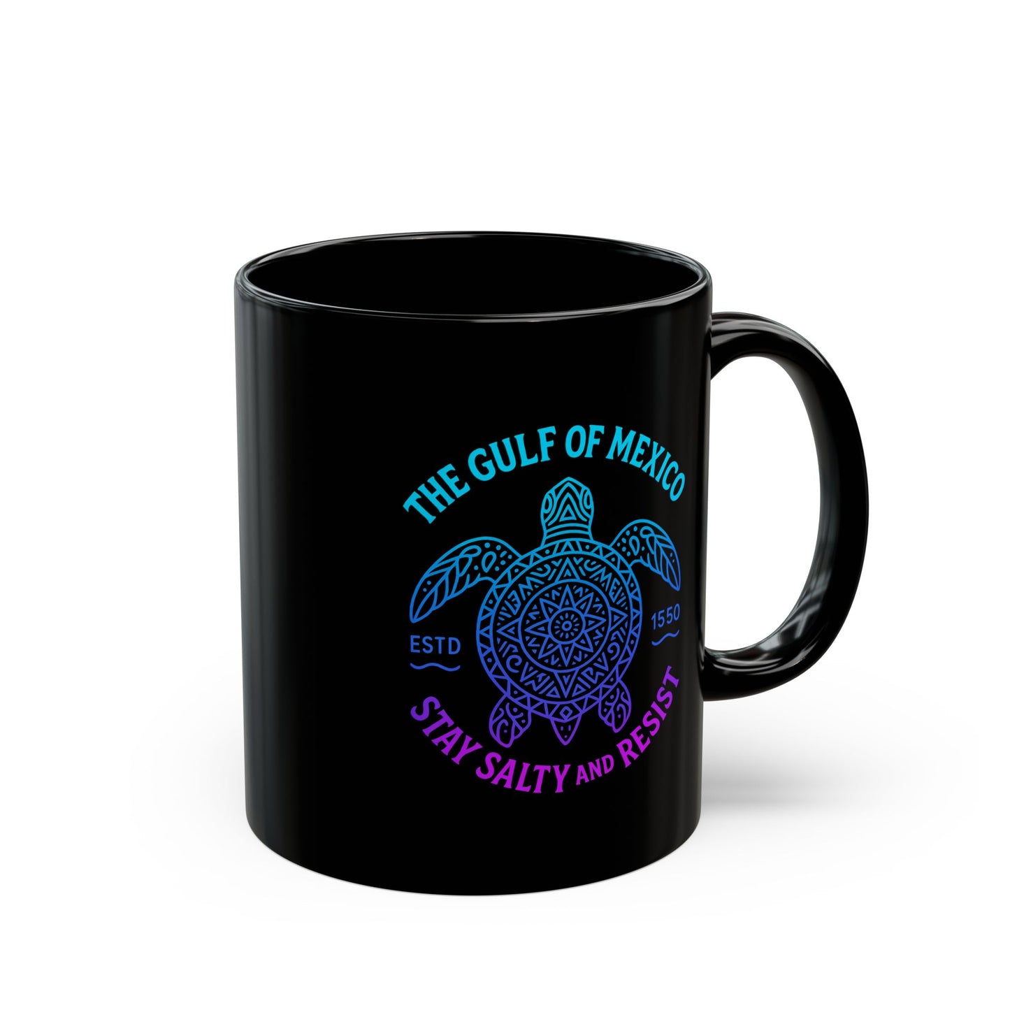 Gulf of Mexico Sea Turtle Mug - Stay Salty and Resist - Ocean Conservation Gift - Coastal Pride Coffee Cup - Nautical Vibes