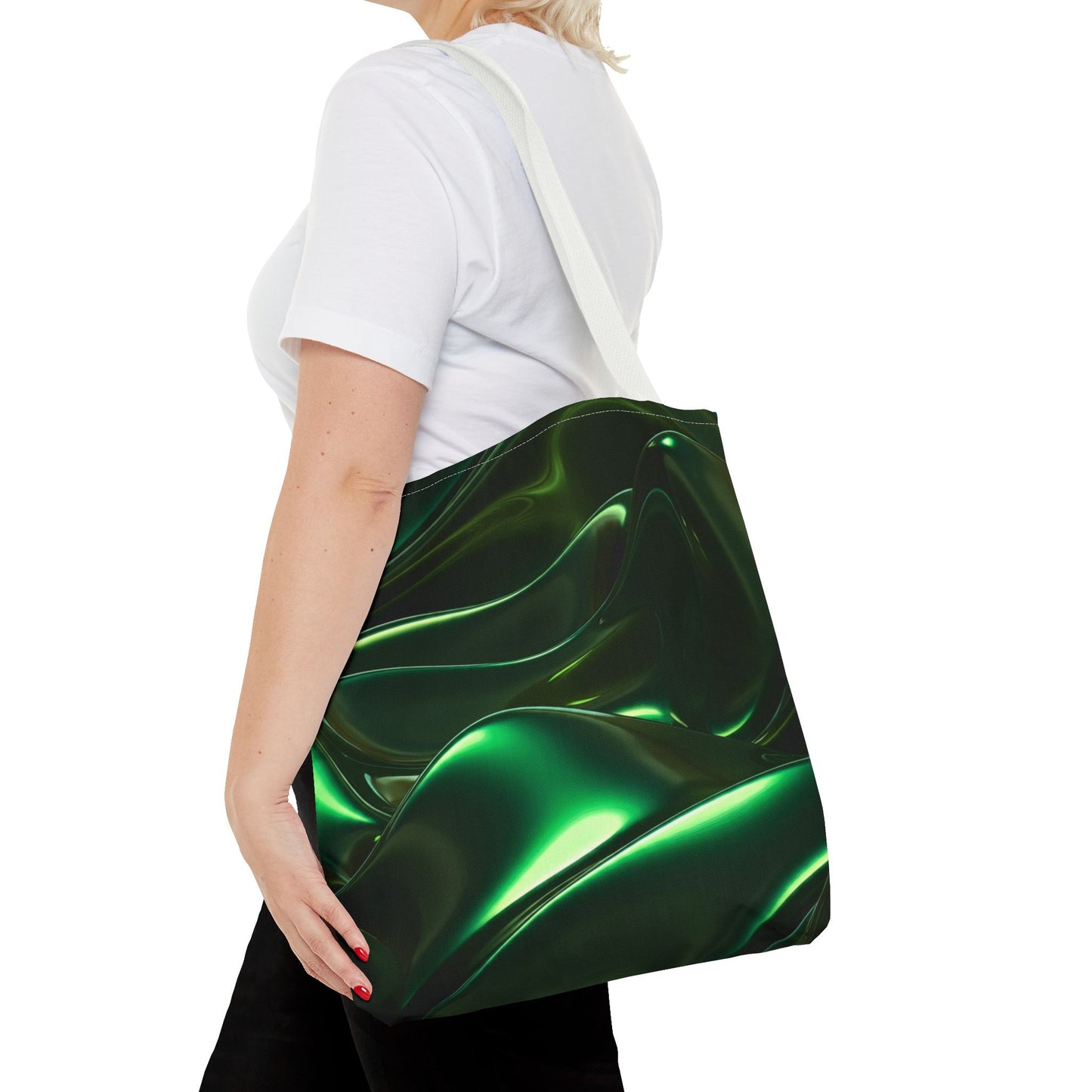 Green Metallic Tote Bag