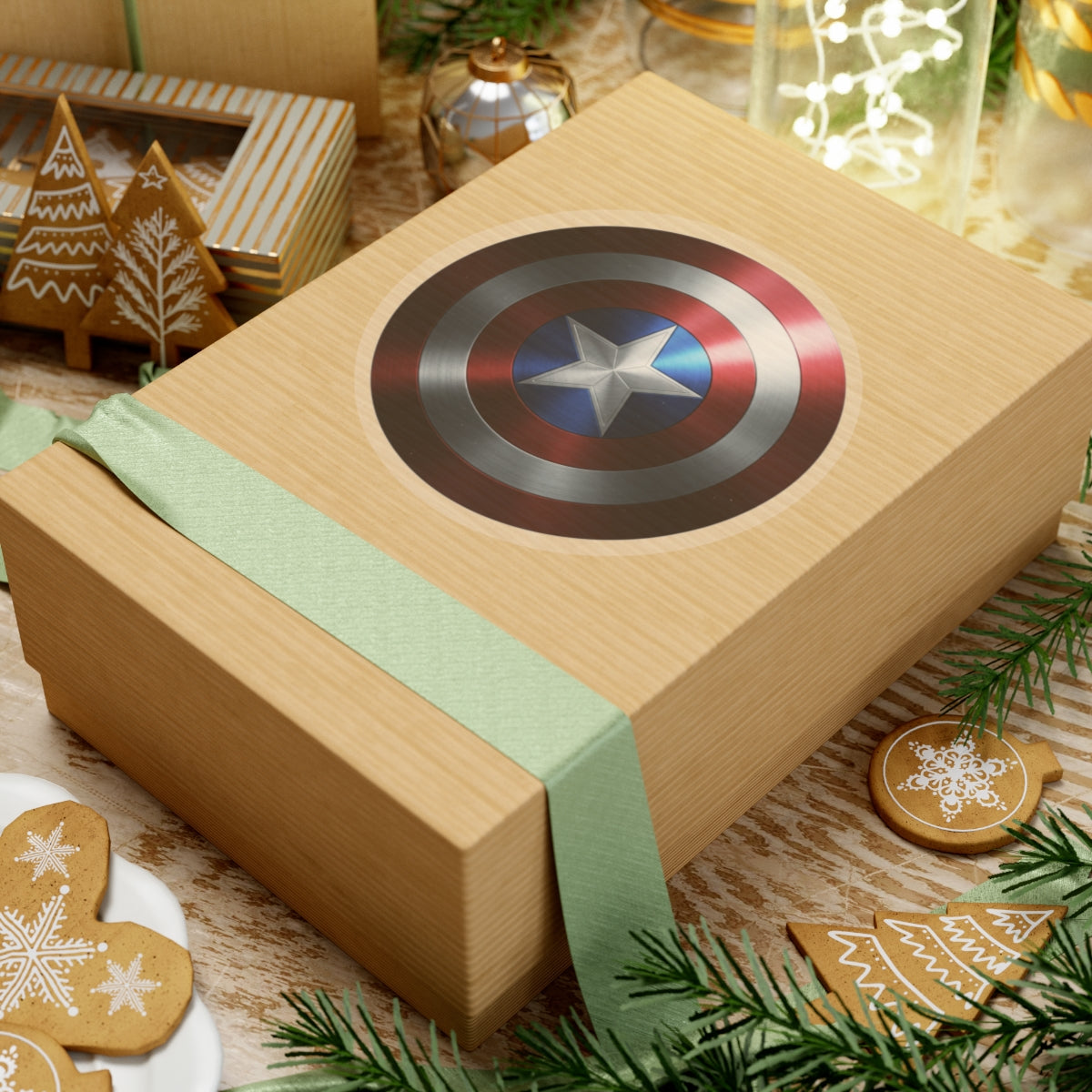 Captain America Shield Kiss-Cut Stickers - Perfect for Fans and Collectors