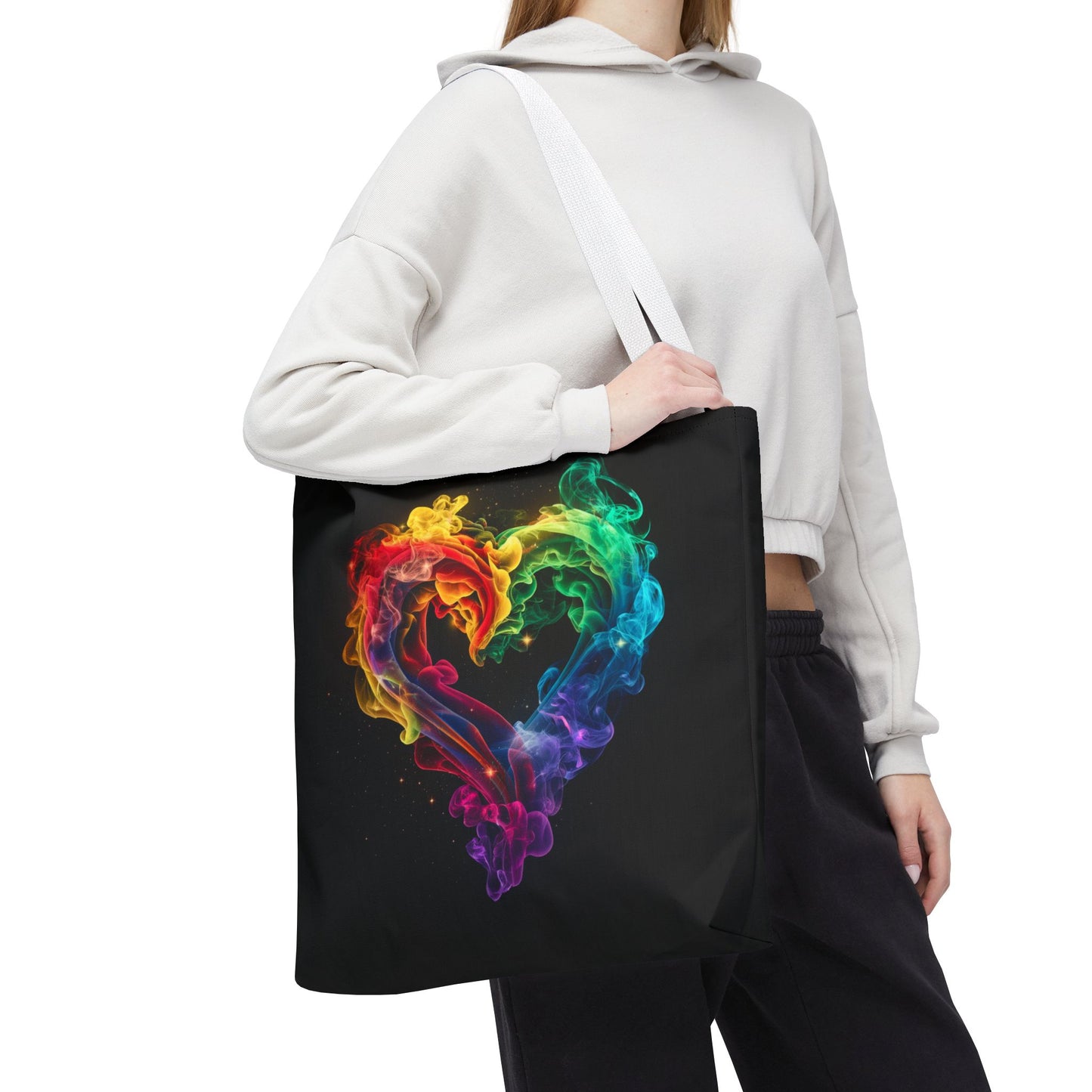 Colorful Smoke Heart Tote