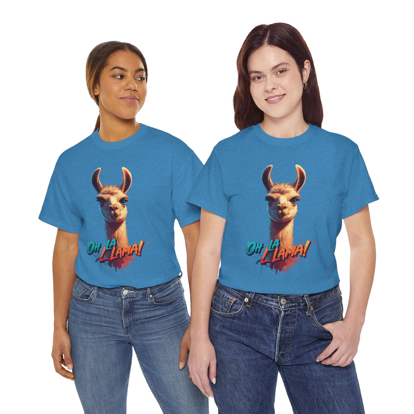 Oh la Llama Graphic Tee | Fun Llama T-Shirt, Cute Animal Lover Shirt, Llama Lover Gift, Quirky Party Tee, Trending Llama Fashion