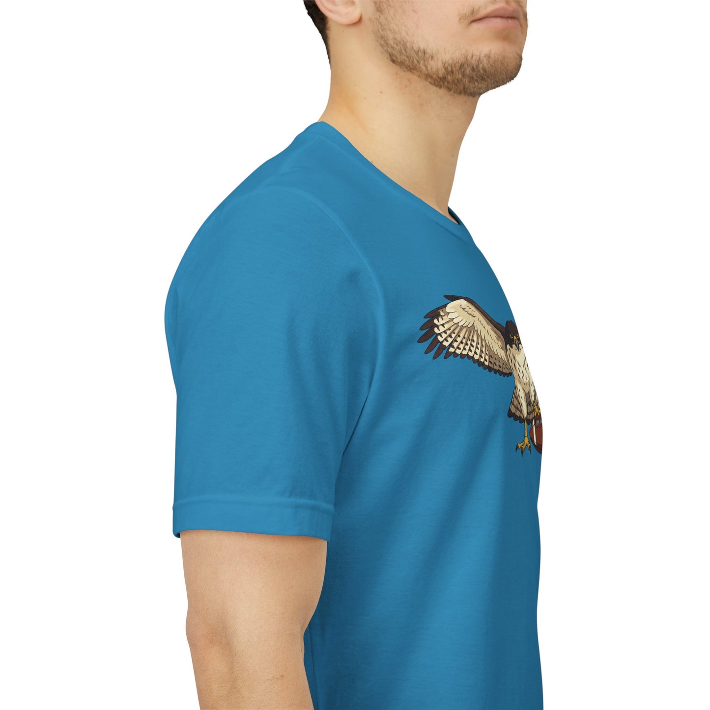 Hawk Football Shirt, Hawk Holding Football T Shirt, Football Mascot Tee, Bird Of Prey Shirt, Sports Fan Gift, Game Day Hawk Tee