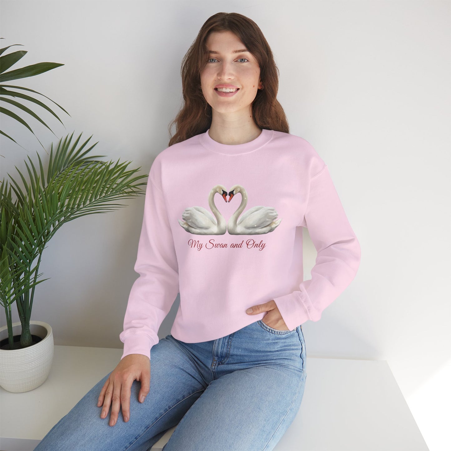 My Swan And Only Sweatshirt, Swan Love Sweater, Romantic Couple Gift, Valentine Sweatshirt, Anniversary Love Pullover