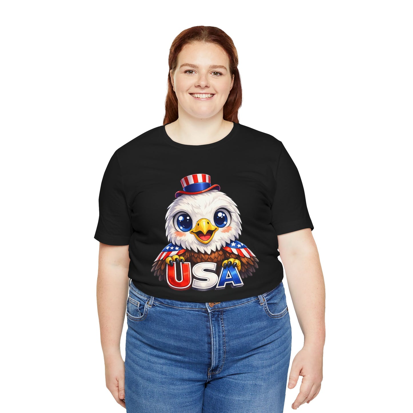 Cute USA Eagle Shirt, Patriotic Eagle T Shirt, Fourth Of July Shirt, American Flag Eagle Tee, Freedom Graphic Shirt, USA Pride Top