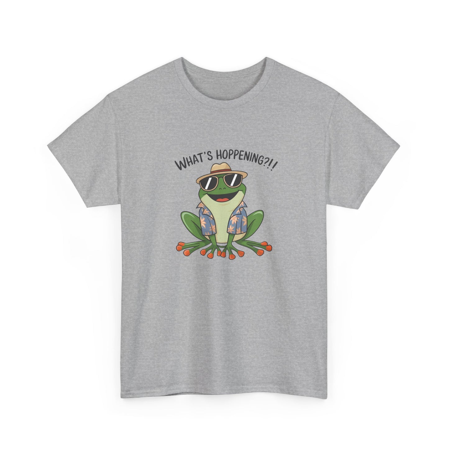 Funny Frog Shirt | What’s Hoppening T-Shirt | Cool Frog Graphic Tee | Amphibian Dad Joke Shirt | Cottagecore Animal Lover Gift