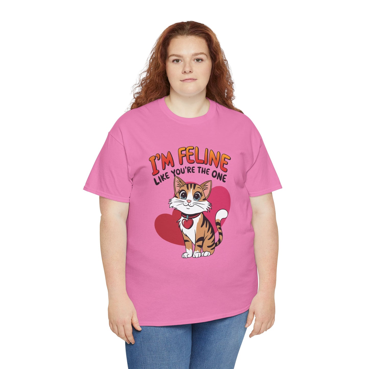 I’m Feline Like You’re The One Shirt, Cute Cat Valentine Tee, Funny Cat Love Graphic TShirt, Romantic Gift For Her Him, Cat Pun Shirt