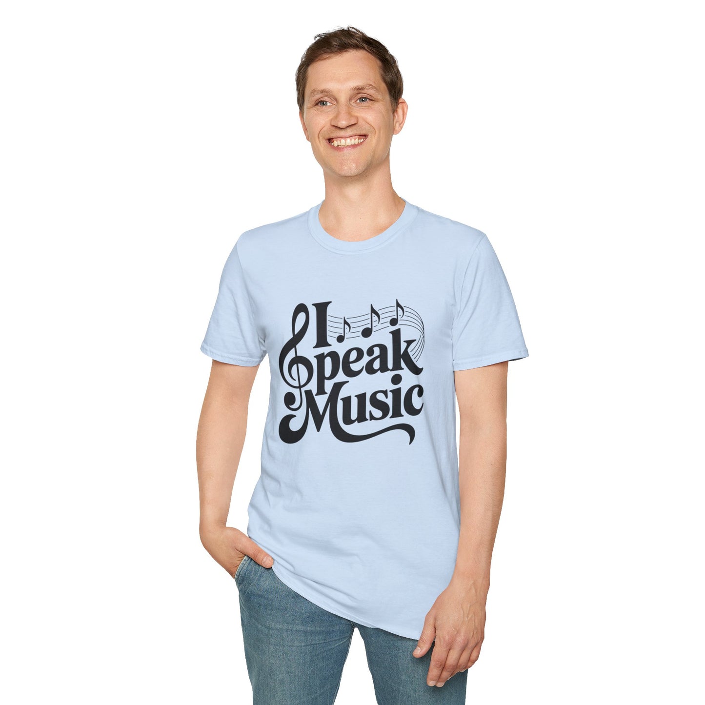 I Speak Music Shirt | Funny Music Lover T-Shirt | Gift for Musicians, Choir, Band Teachers & Music Students | Treble Clef Graphic Tee